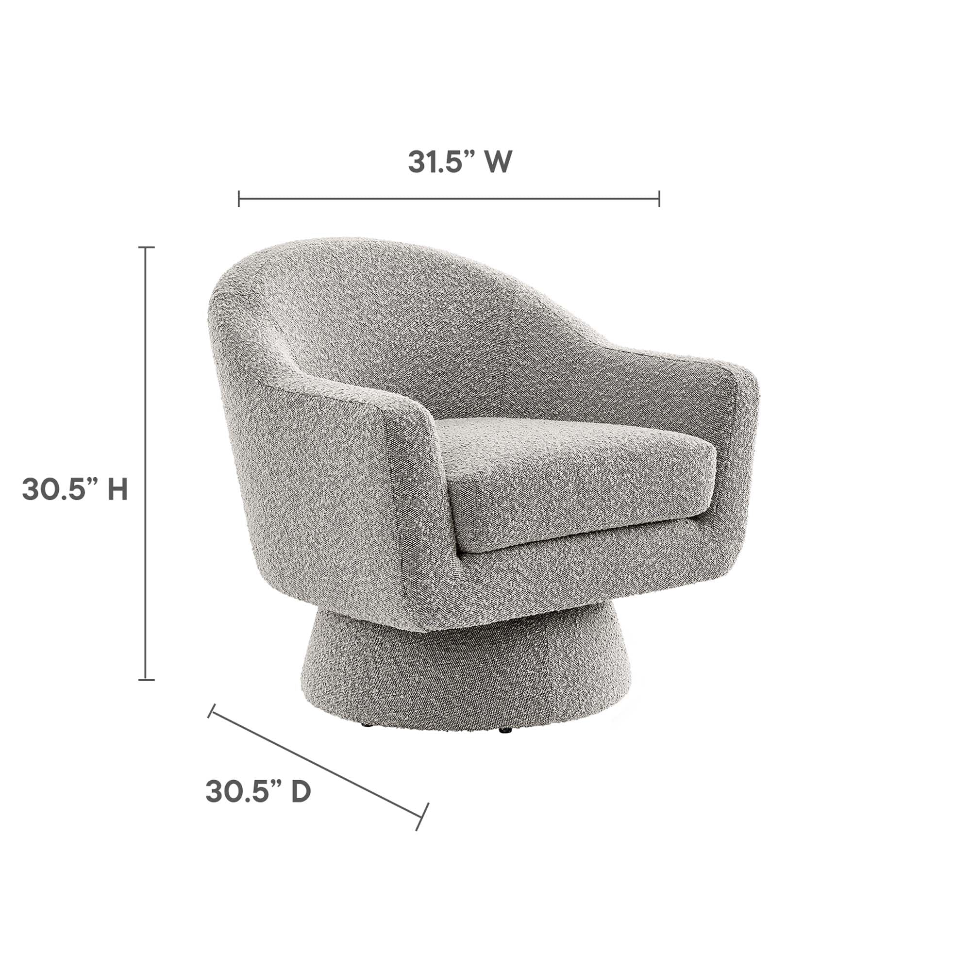 Modway Astral Boucle Fabric Swivel Chair