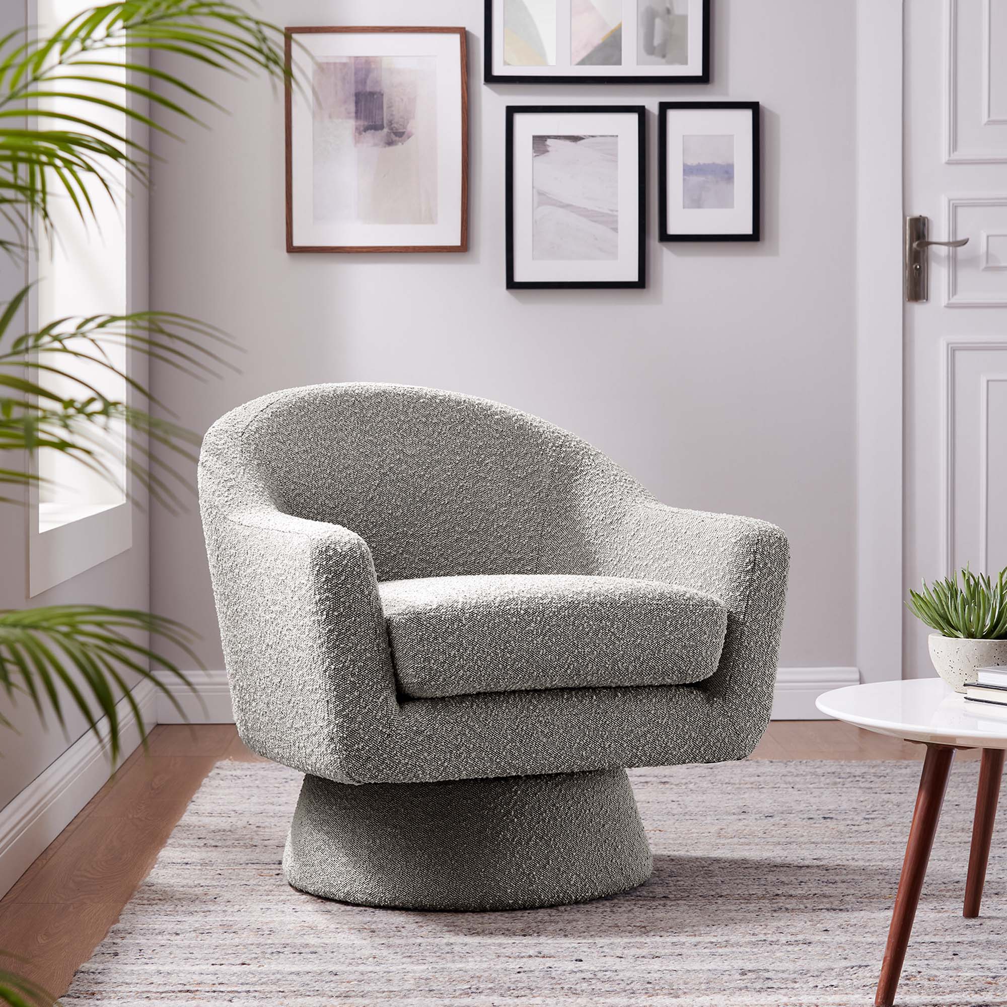 Modway Astral Boucle Fabric Swivel Chair