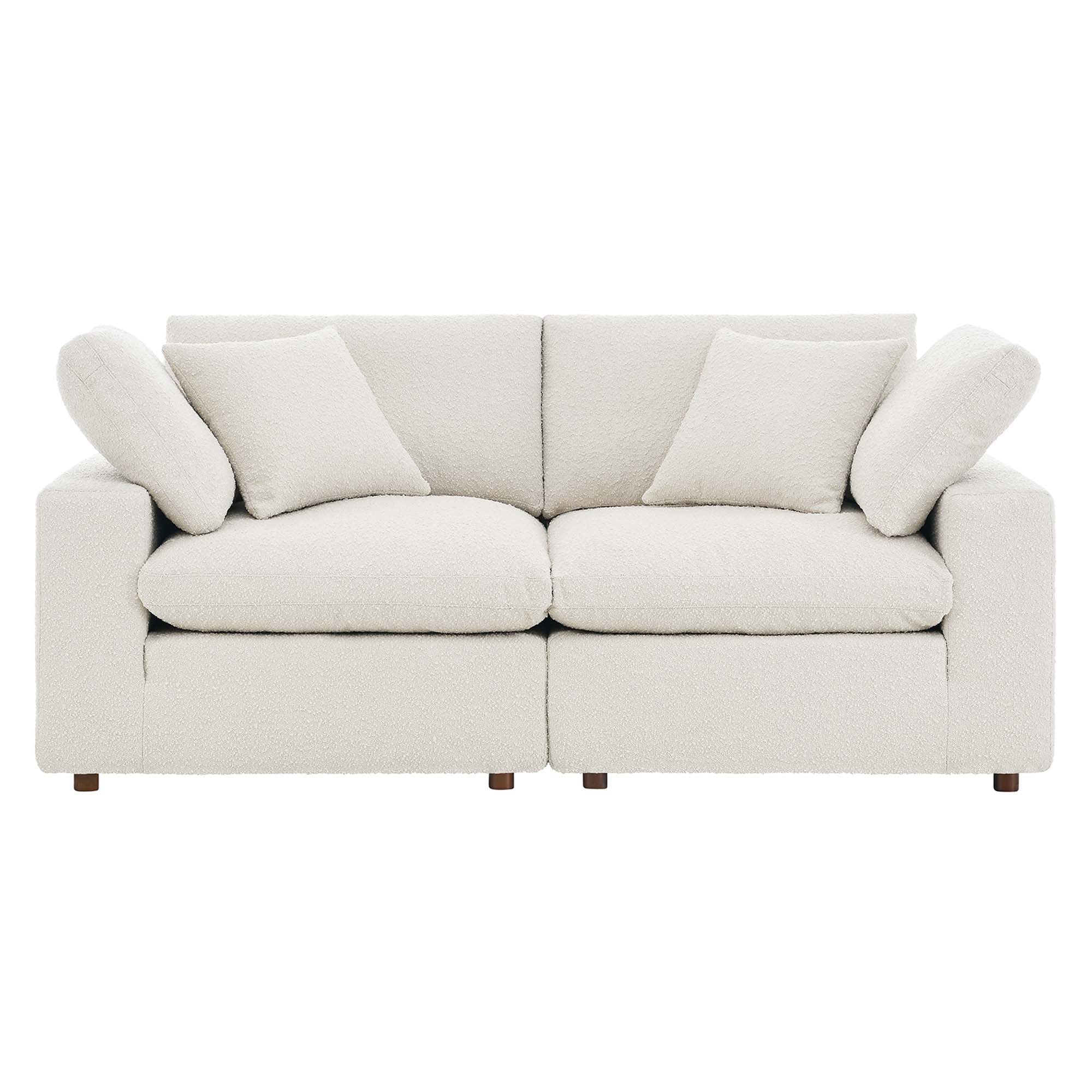 Modway Commix Down Filled Overstuffed Boucle Fabric Loveseat