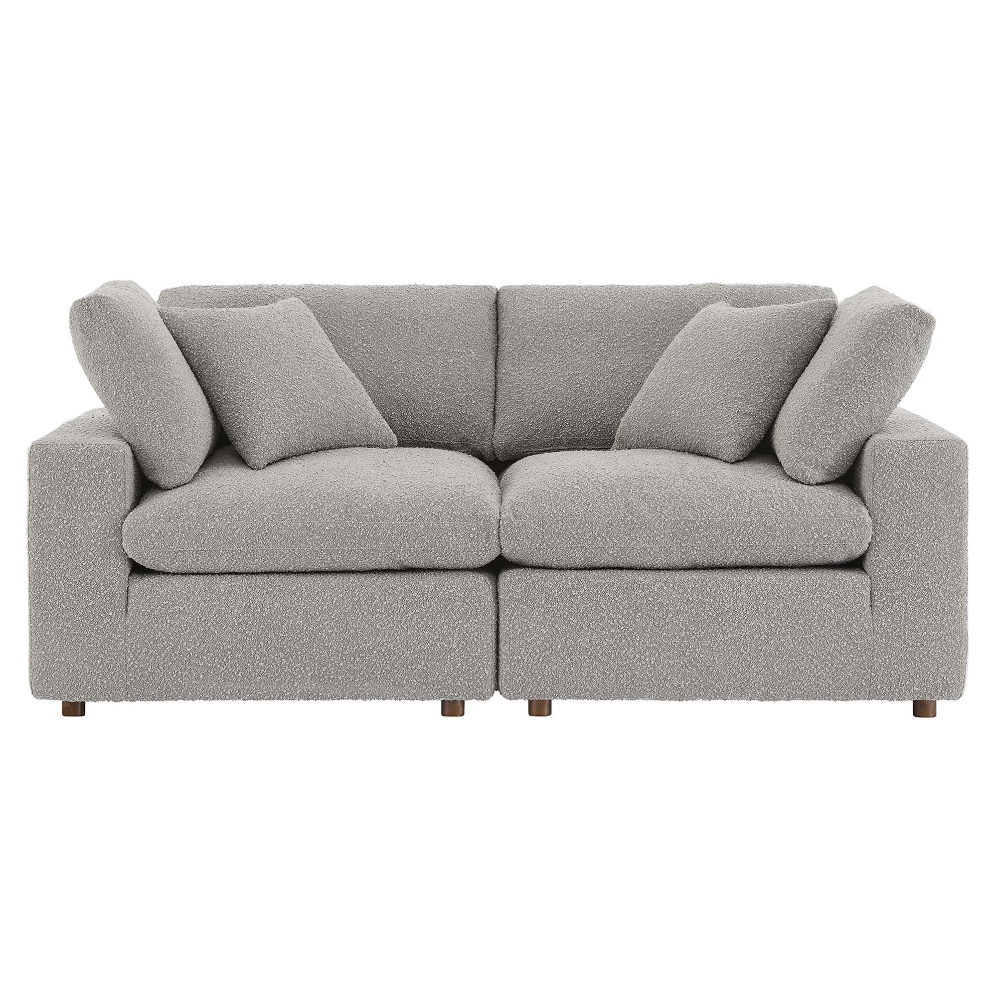 Modway Commix Down Filled Overstuffed Boucle Fabric Loveseat