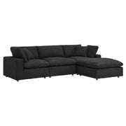 Modway Commix 4-Piece Down Filled Overstuffed Boucle Fabric Sectional Sofa