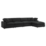 Modway Commix 5-Piece Down Filled Overstuffed Boucle Fabric Sectional Sofa