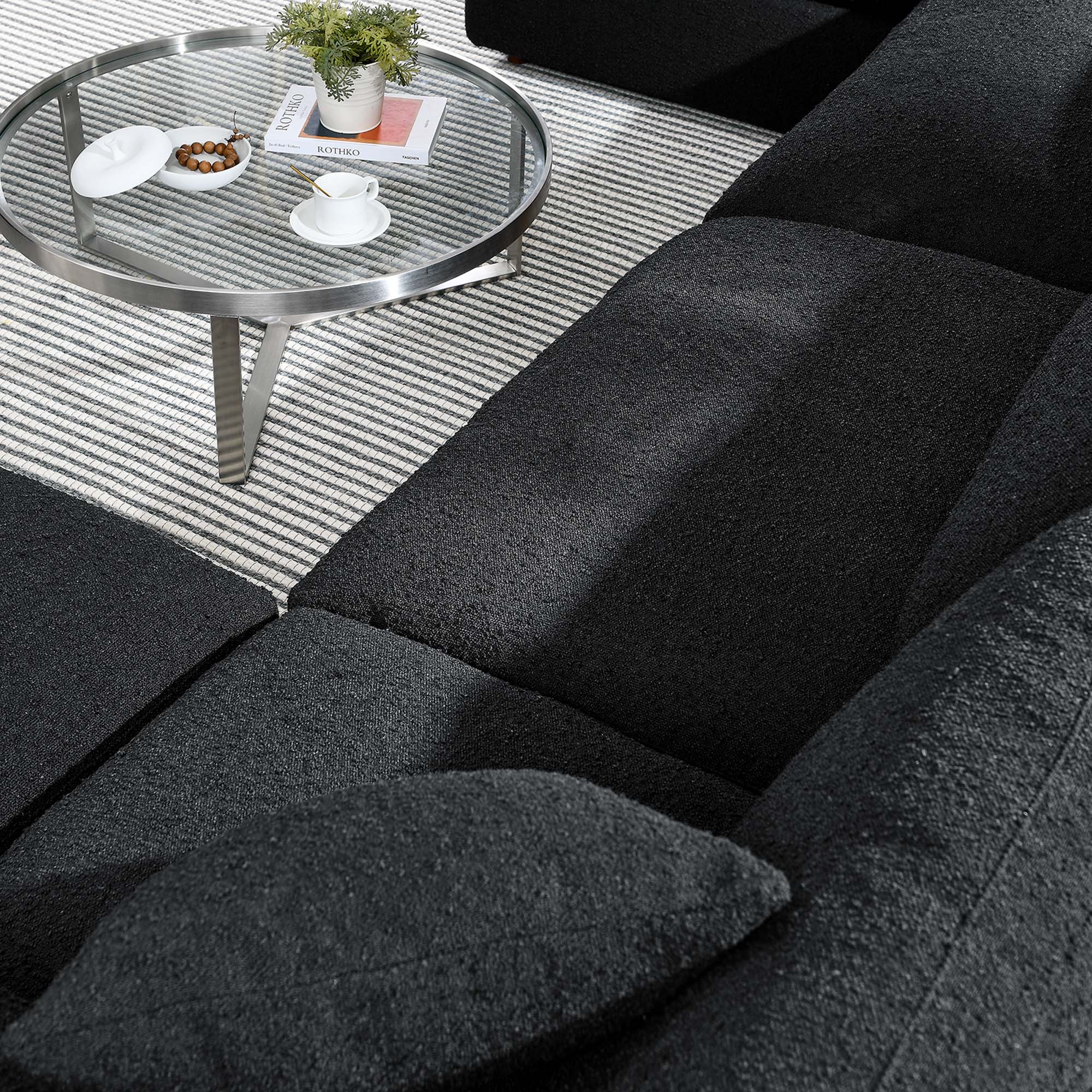 Modway Commix 6-Piece Down Filled Overstuffed Boucle Sectional Sofa
