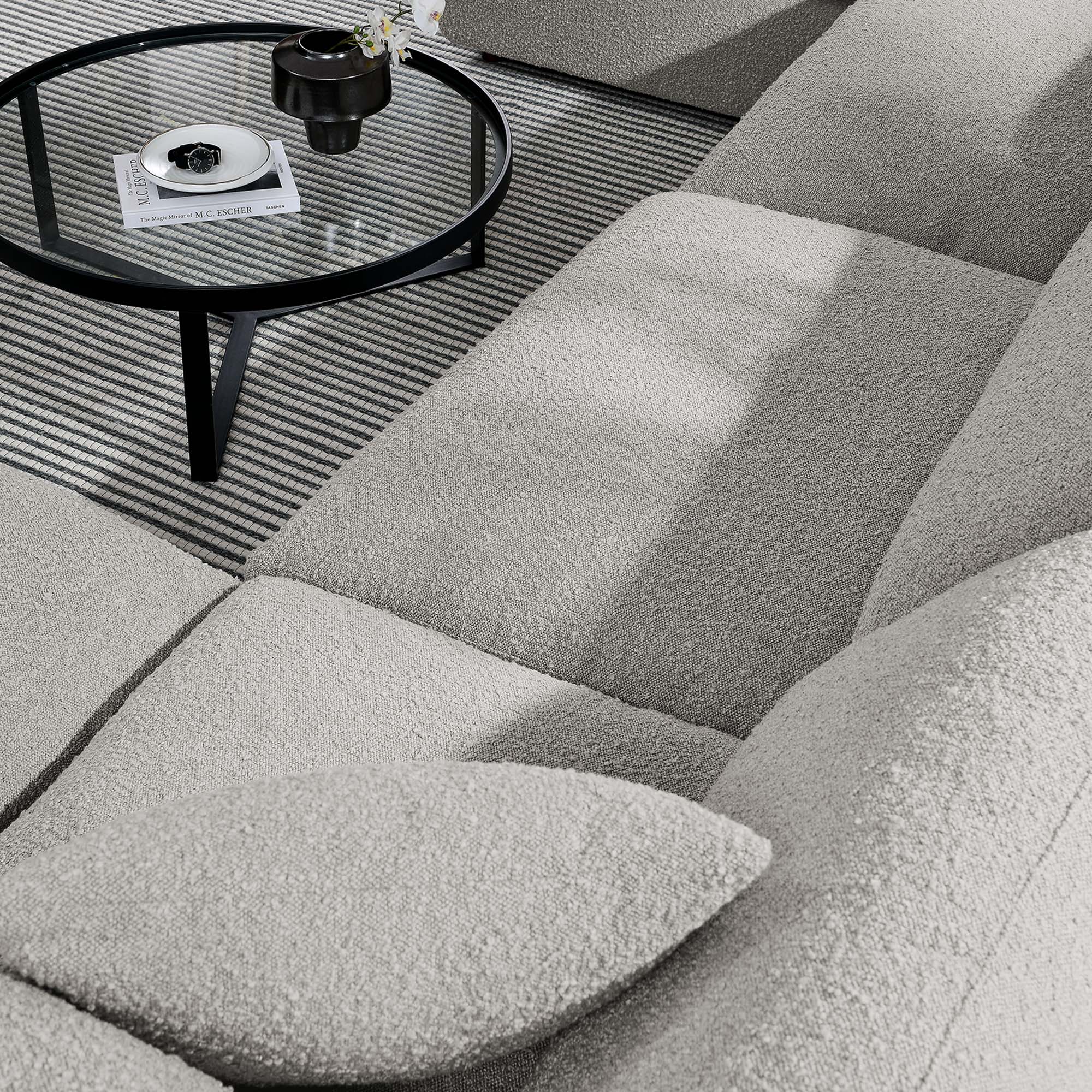 Modway Commix 6-Piece Down Filled Overstuffed Boucle Sectional Sofa