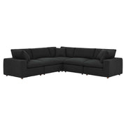 Modway Commix 5-Piece Down Filled Overstuffed Boucle Sectional Sofa