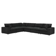 Modway Commix 6-Piece Down Filled Overstuffed Boucle Fabric Sectional Sofa