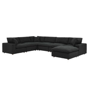 Modway Commix 7-Piece Down Filled Overstuffed Boucle Sectional Sofa