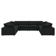 Modway Commix 8-Piece Down Filled Overstuffed Boucle Fabric Sectional Sofa