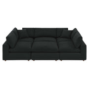 Modway Commix 6-Piece Down Filled Overstuffed Boucle Fabric Sectional Sofa