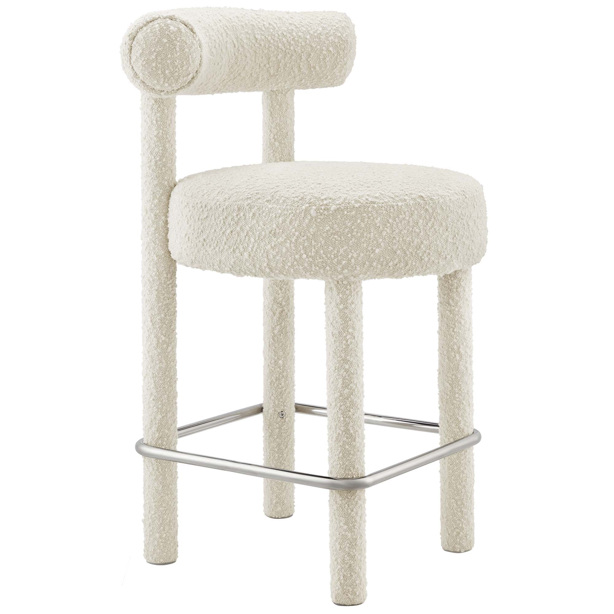 Modway Toulouse Boucle Fabric Counter Stool