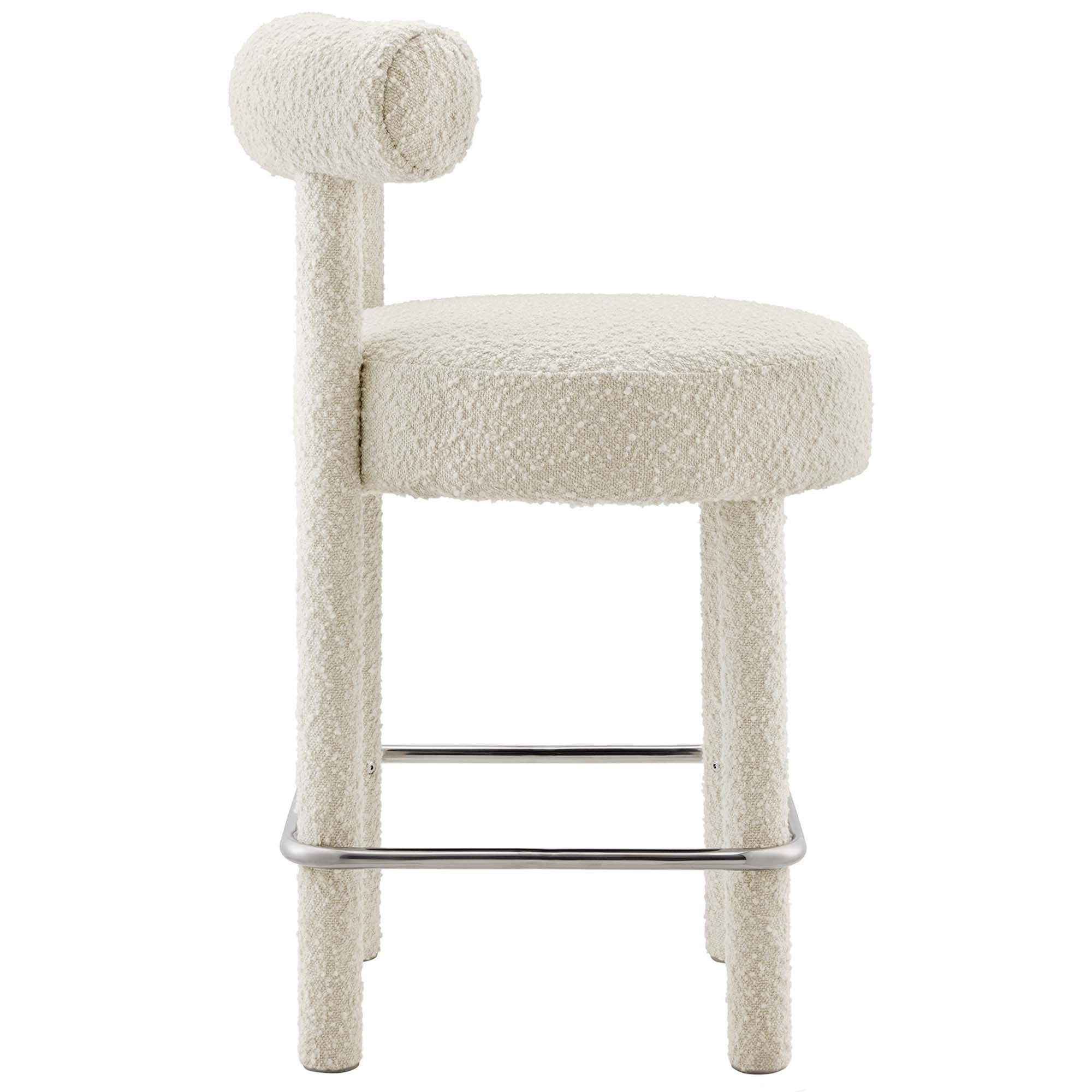 Modway Toulouse Boucle Fabric Counter Stool