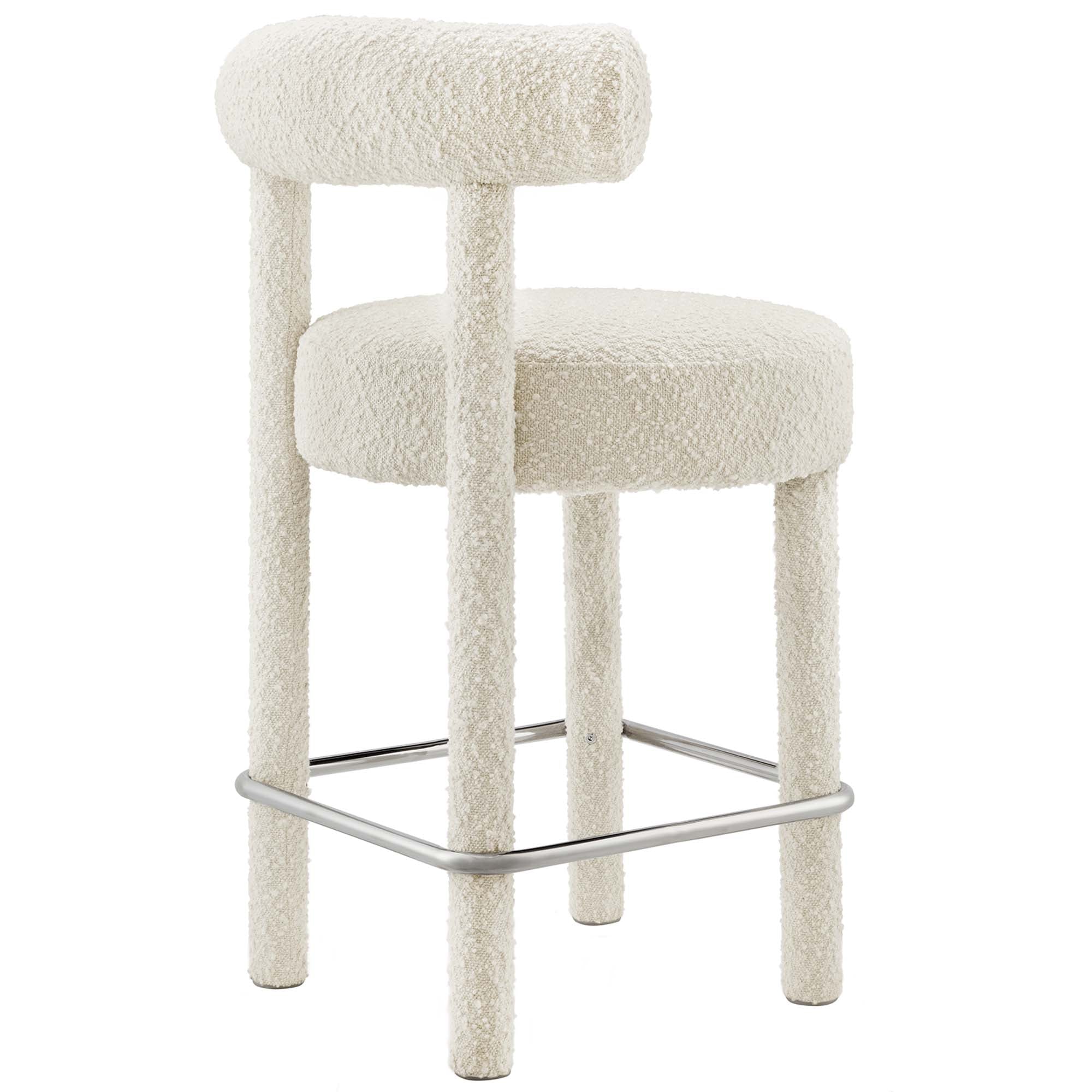 Modway Toulouse Boucle Fabric Counter Stool