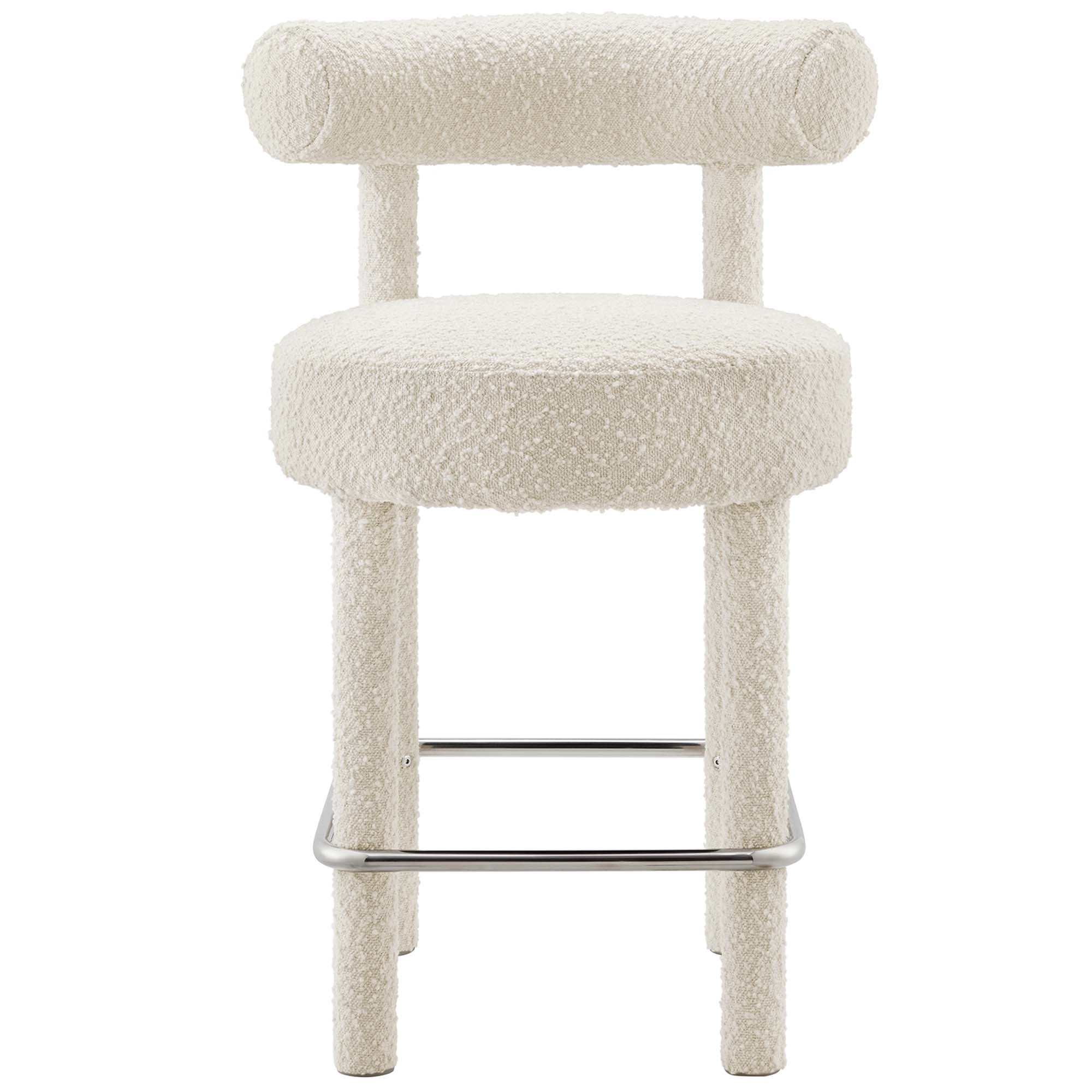 Modway Toulouse Boucle Fabric Counter Stool