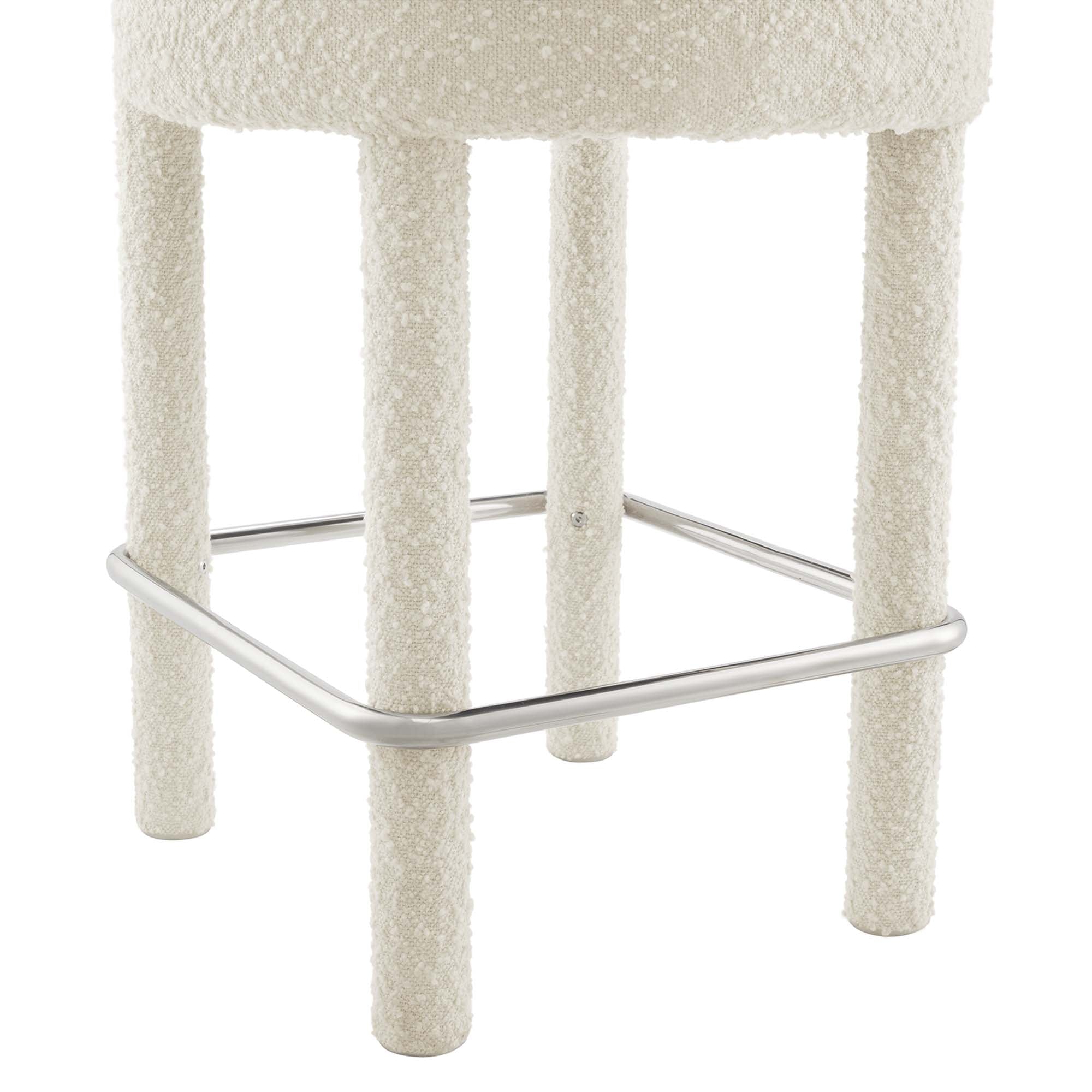 Modway Toulouse Boucle Fabric Counter Stool