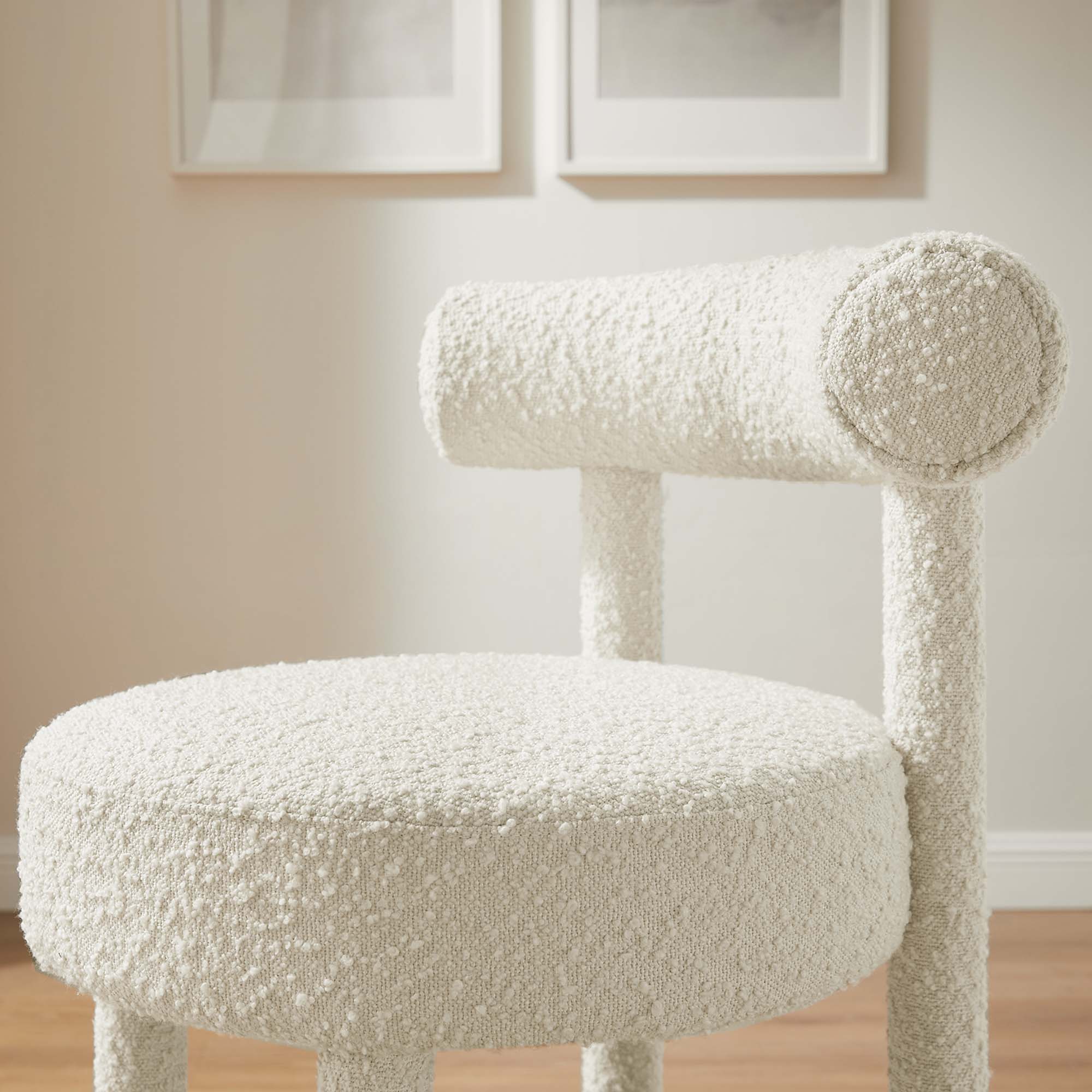 Modway Toulouse Boucle Fabric Counter Stool