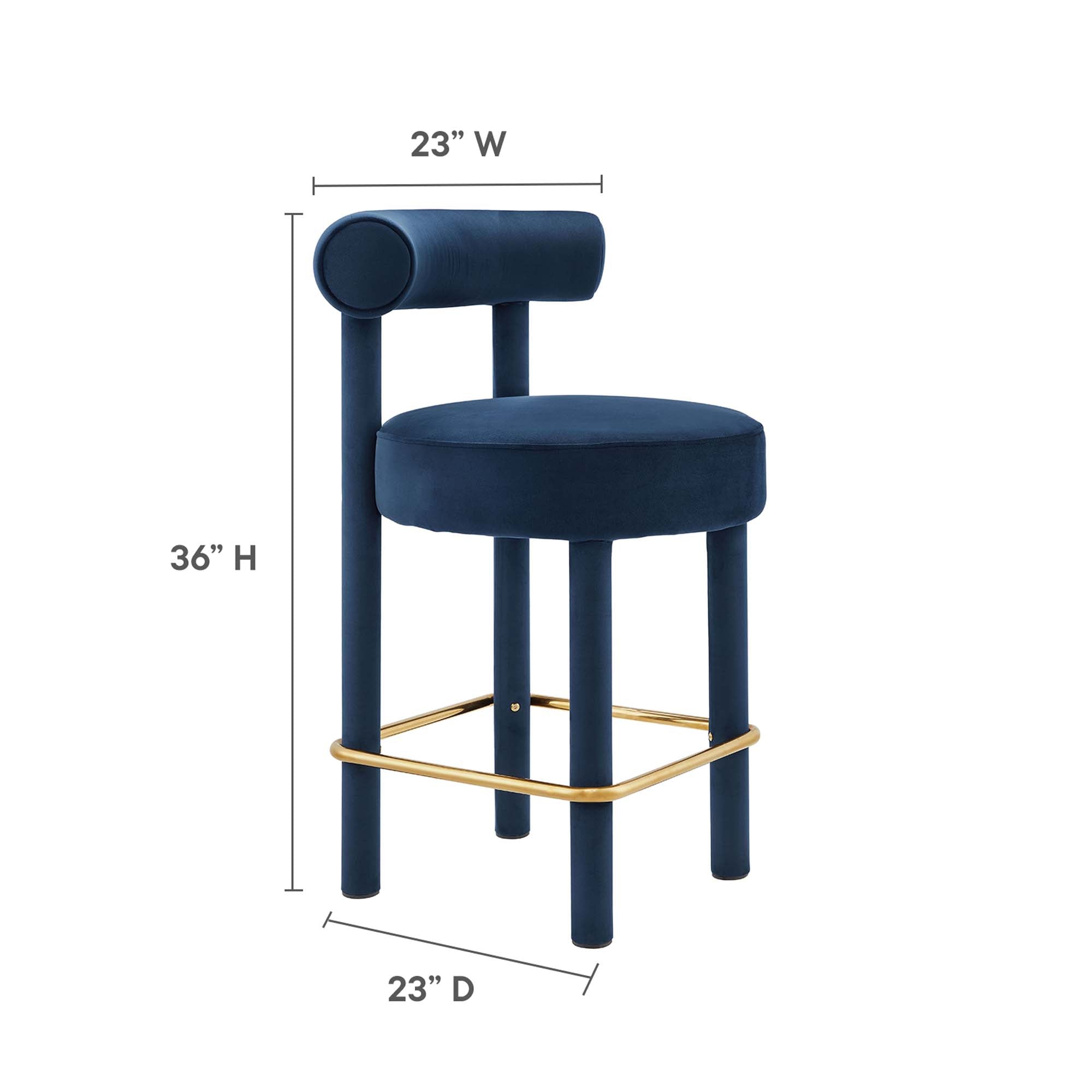 Modway Toulouse Performance Velvet Counter Stool