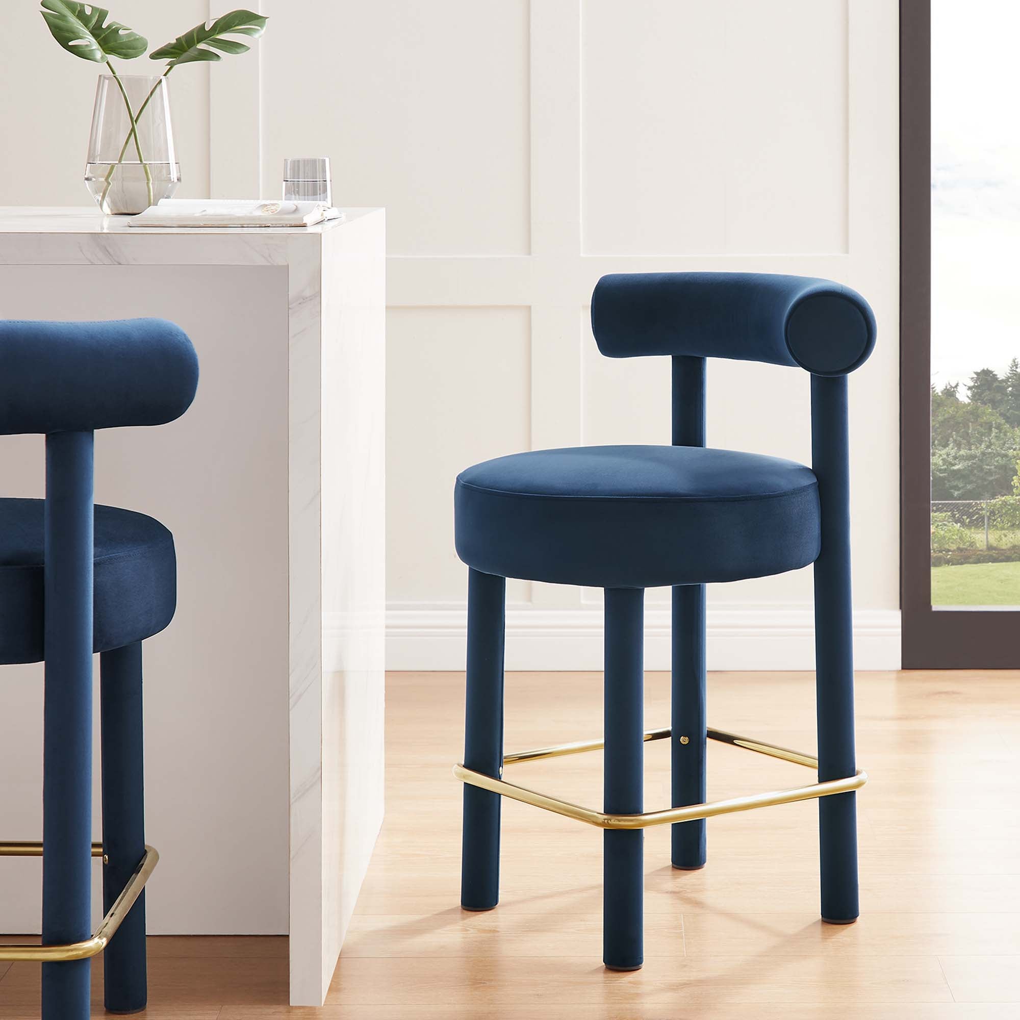 Modway Toulouse Performance Velvet Counter Stool