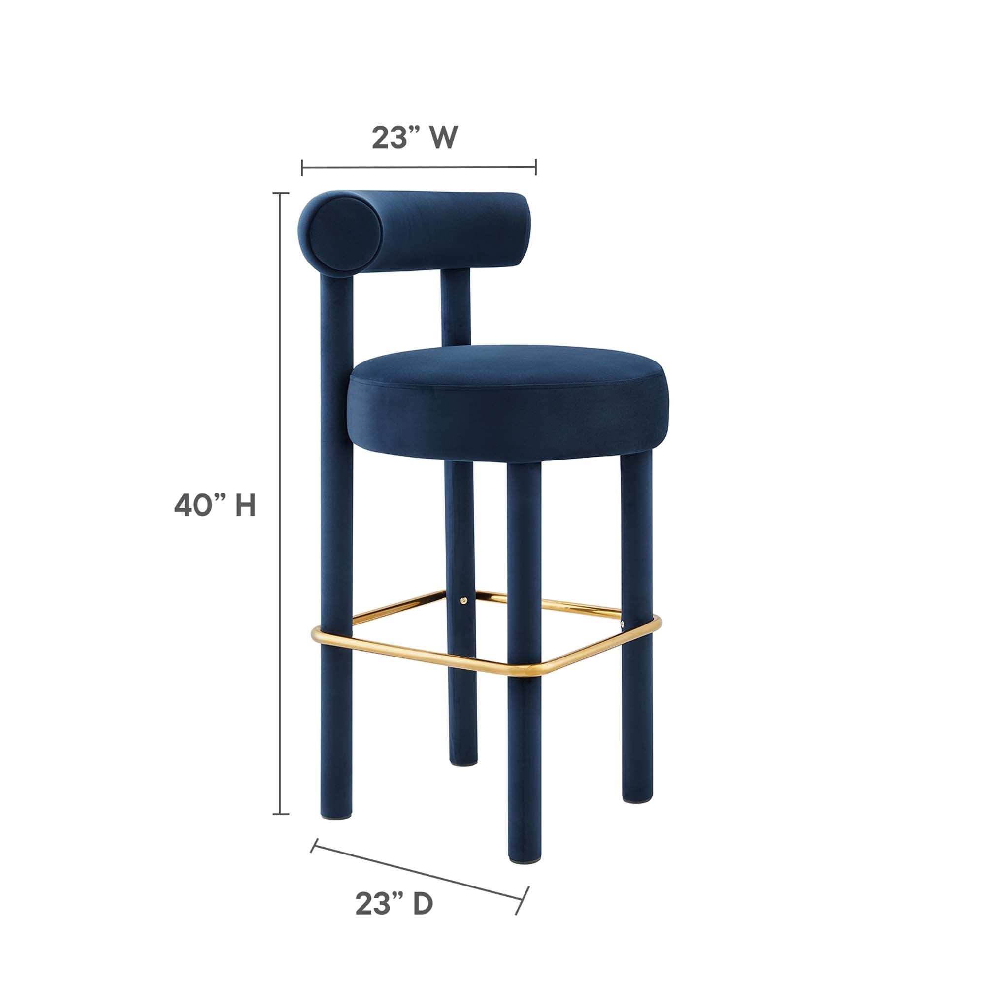 Modway Toulouse Performance Velvet Bar Stool