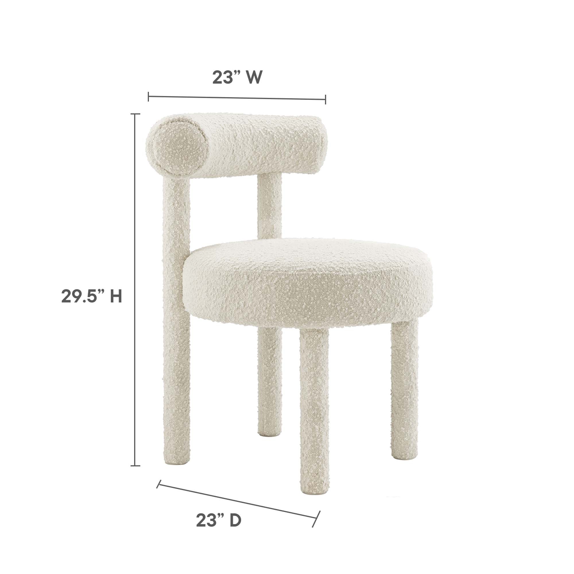 Modway Toulouse Boucle Fabric Dining Chair