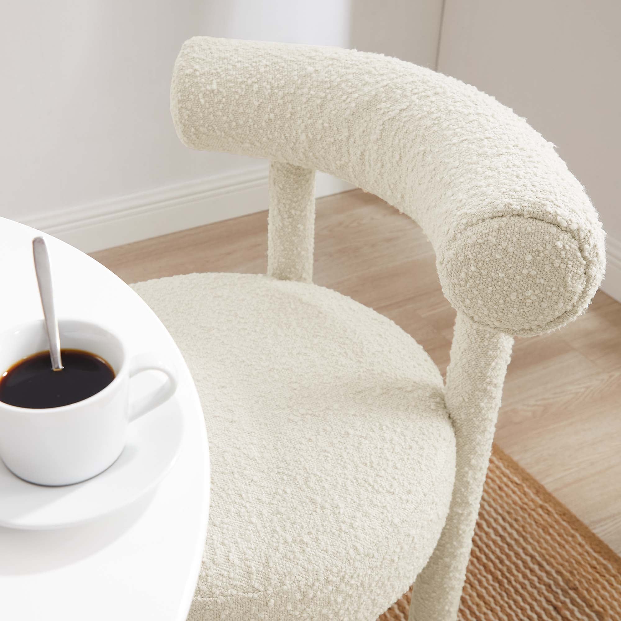 Modway Toulouse Boucle Fabric Dining Chair