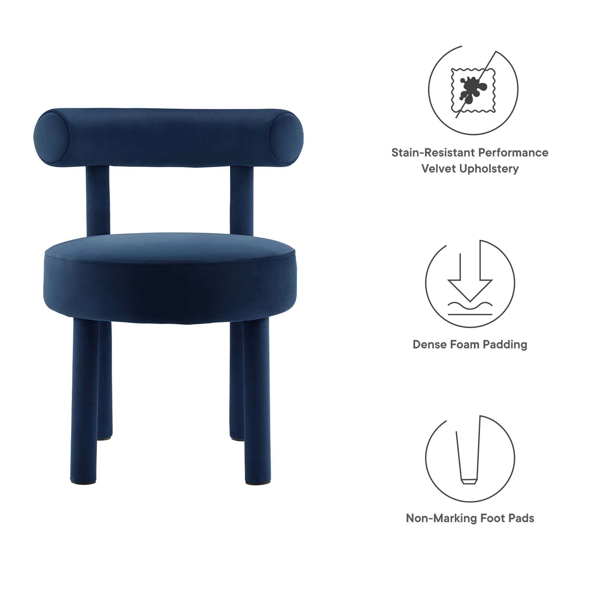 Modway Toulouse Performance Velvet Dining Chair