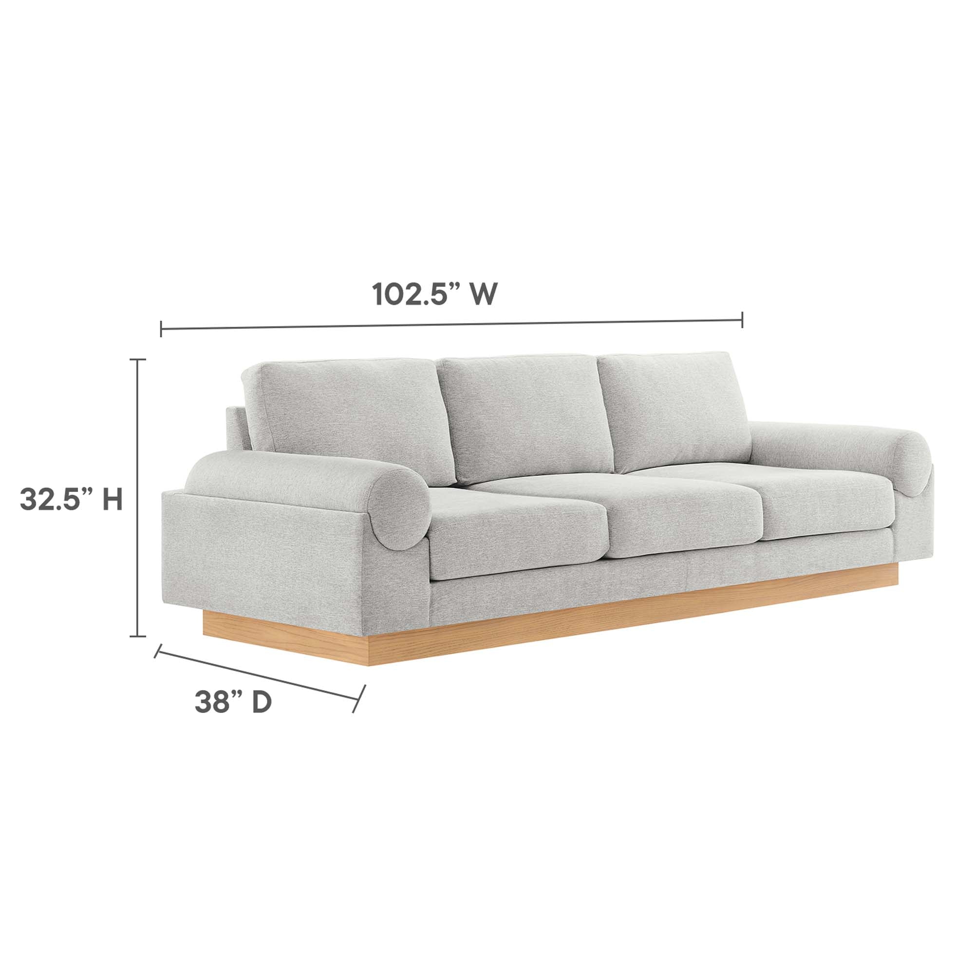 Modway Oasis Upholstered Fabric Sofa