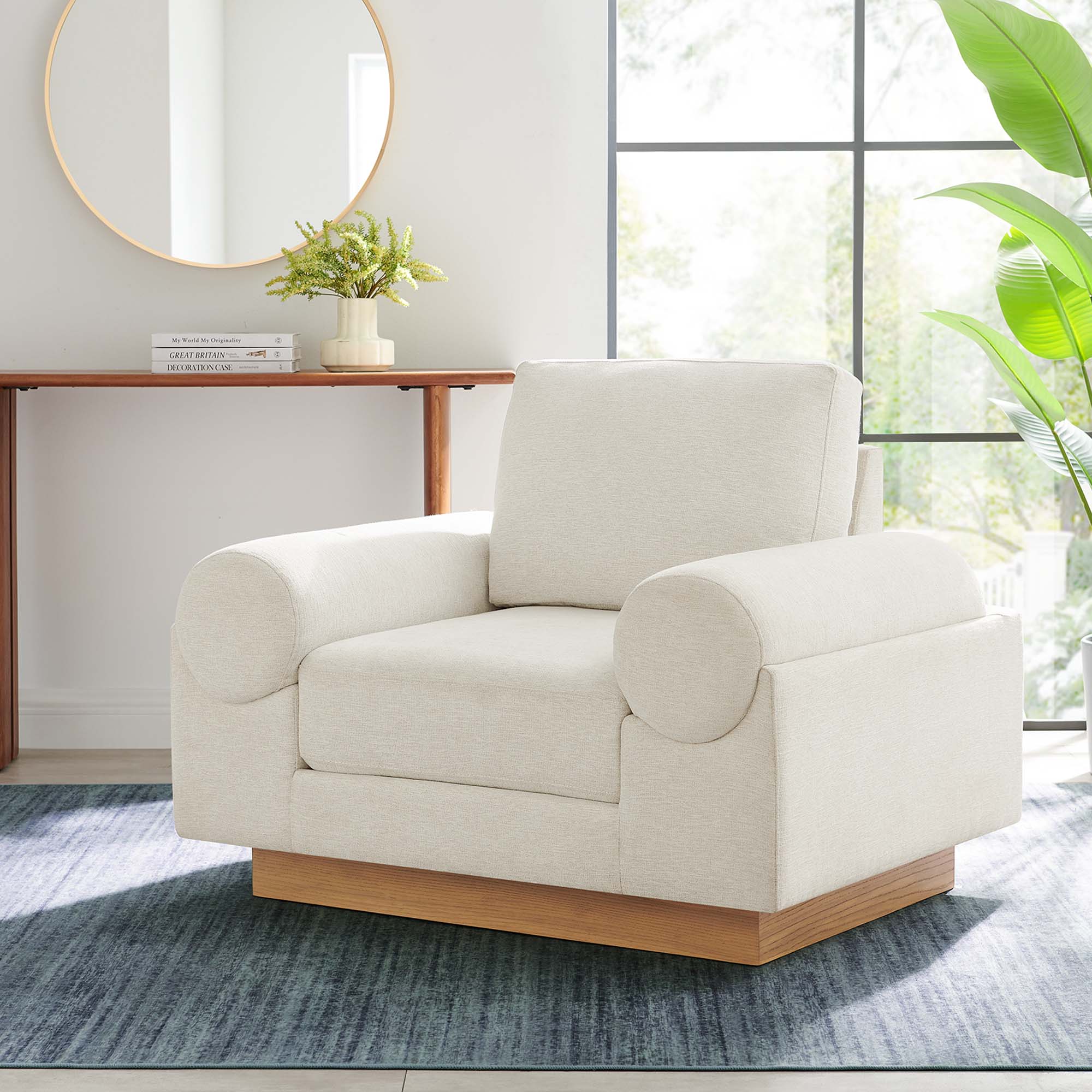 Modway Oasis Upholstered Fabric Armchair