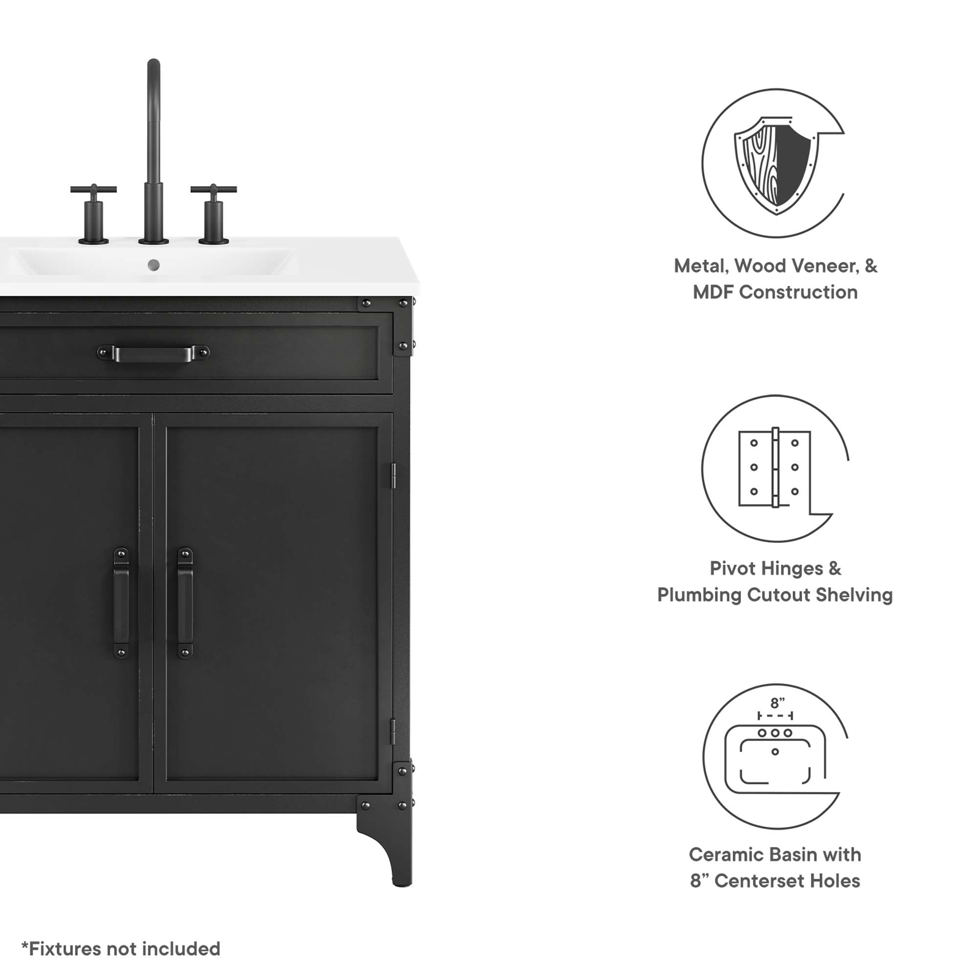 Modway Steamforge 30" Bathroom Vanity