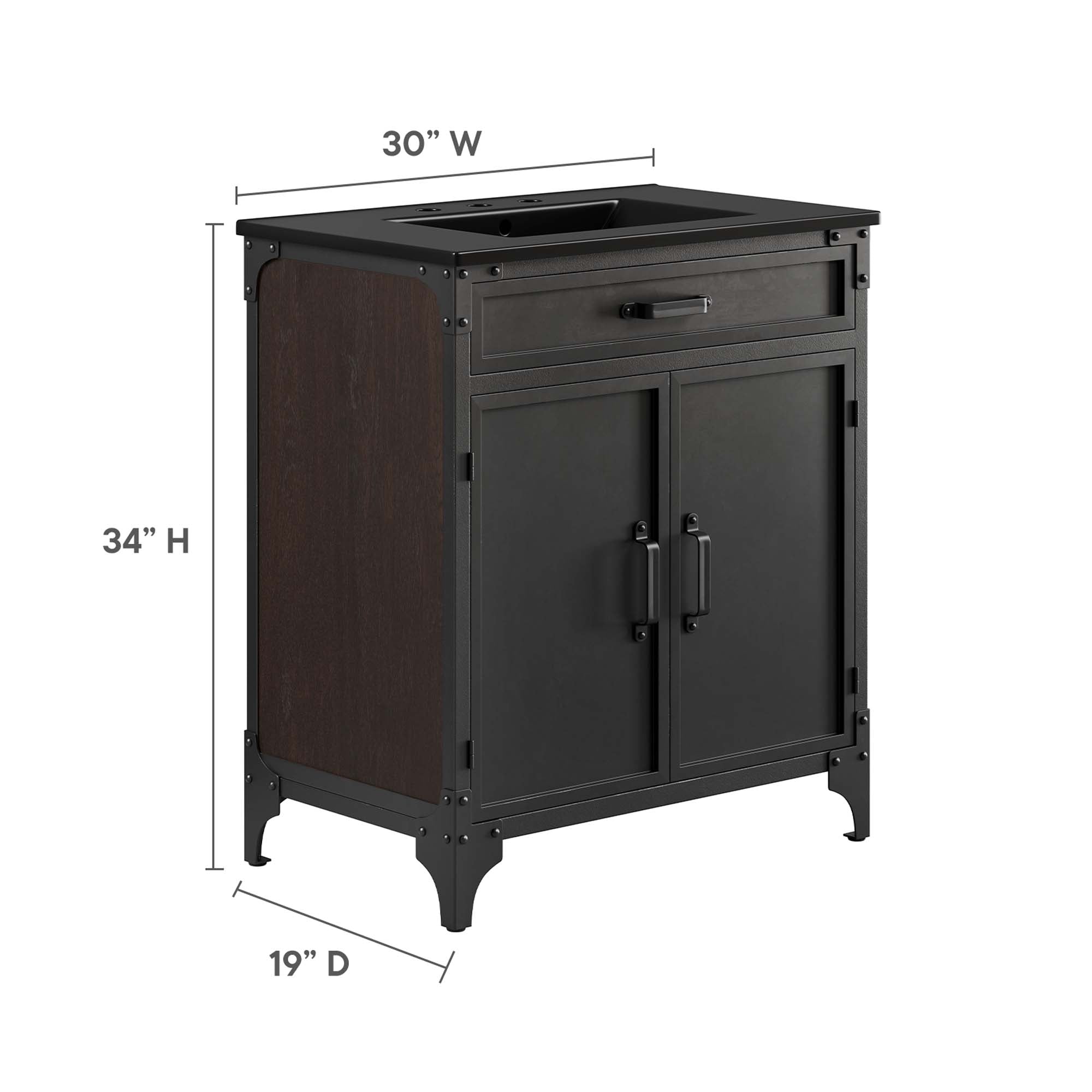 Modway Steamforge 30" Bathroom Vanity