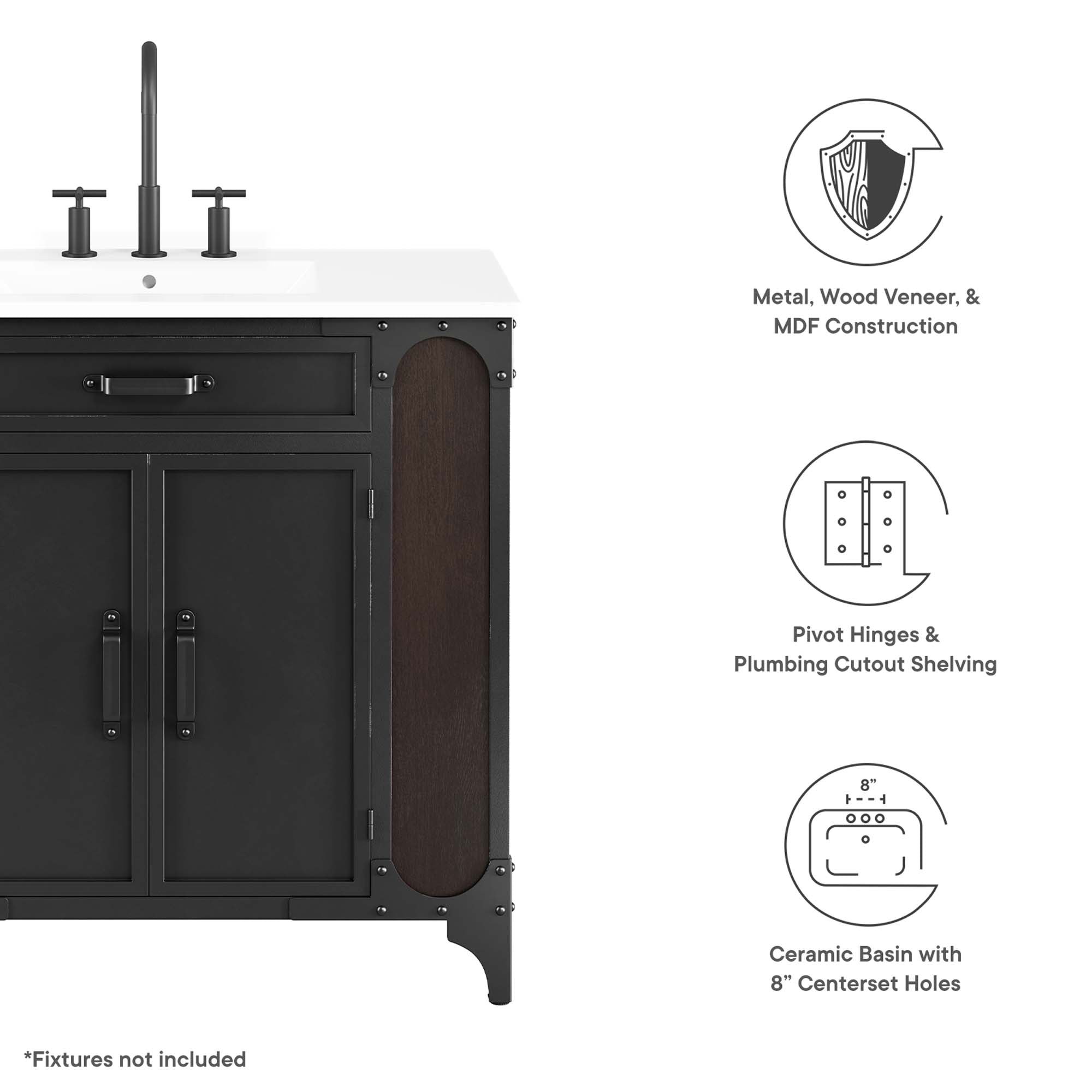 Modway Steamforge 36" Bathroom Vanity