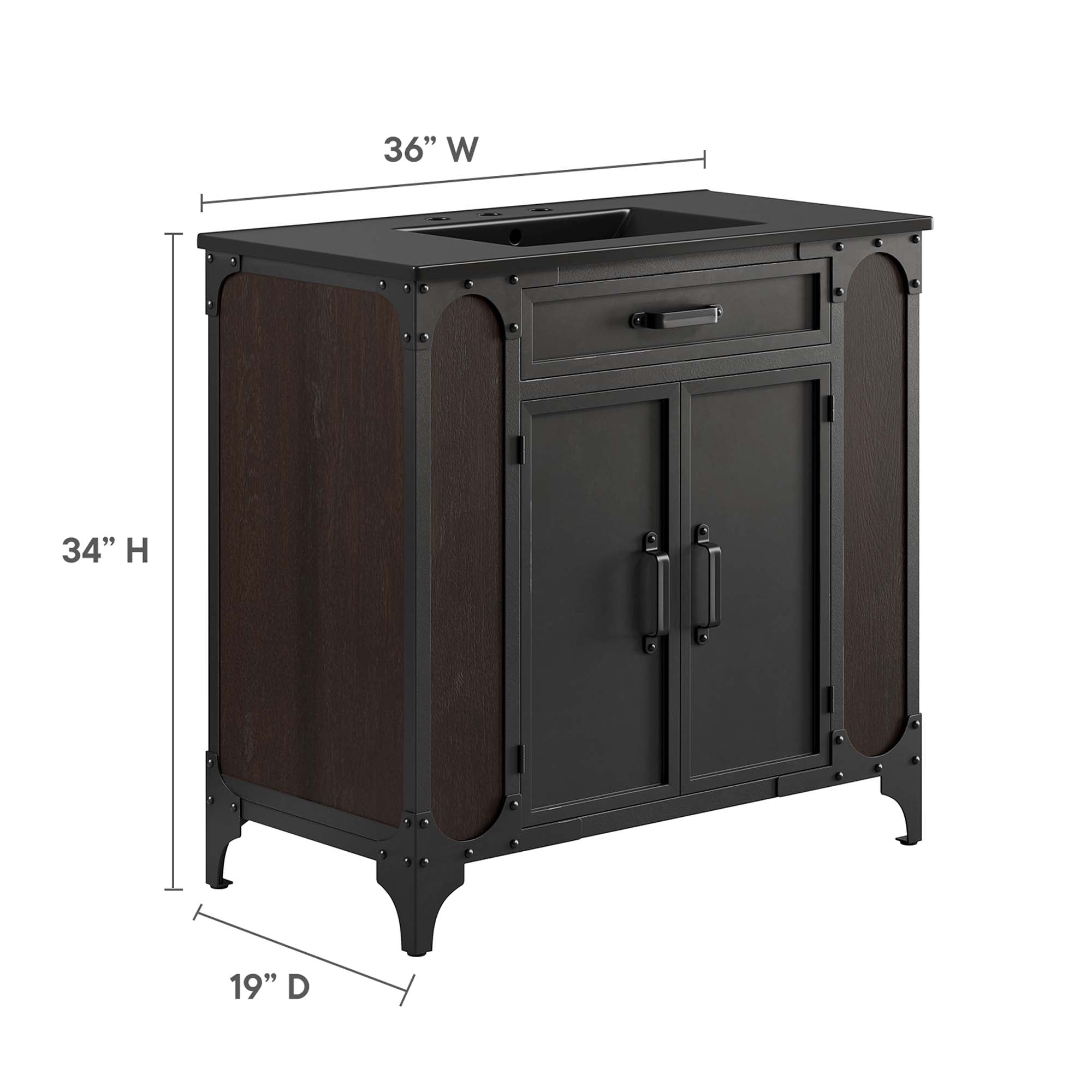 Modway Steamforge 36" Bathroom Vanity