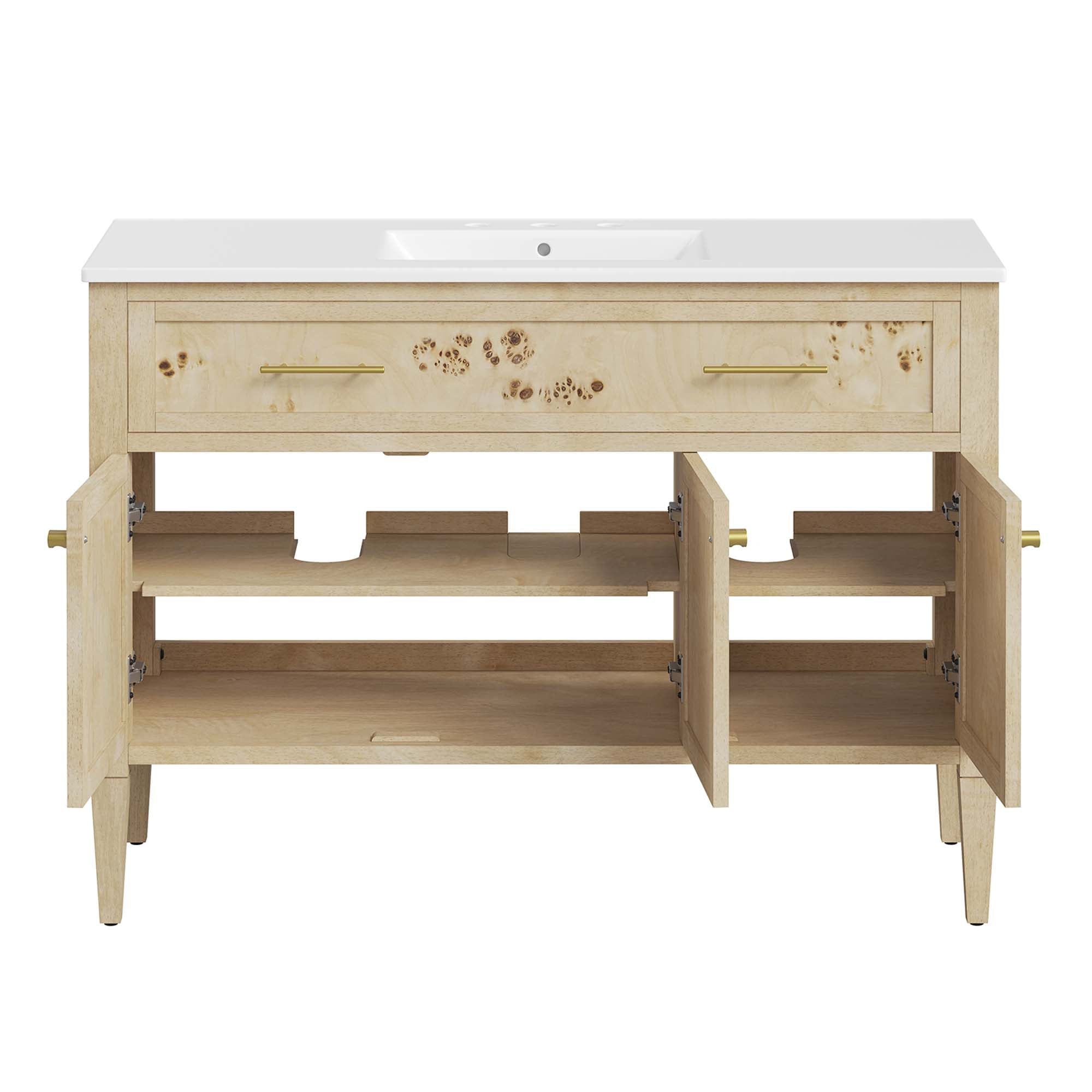 Modway Elysian 48" Wood Single Sink Bathroom Vanity