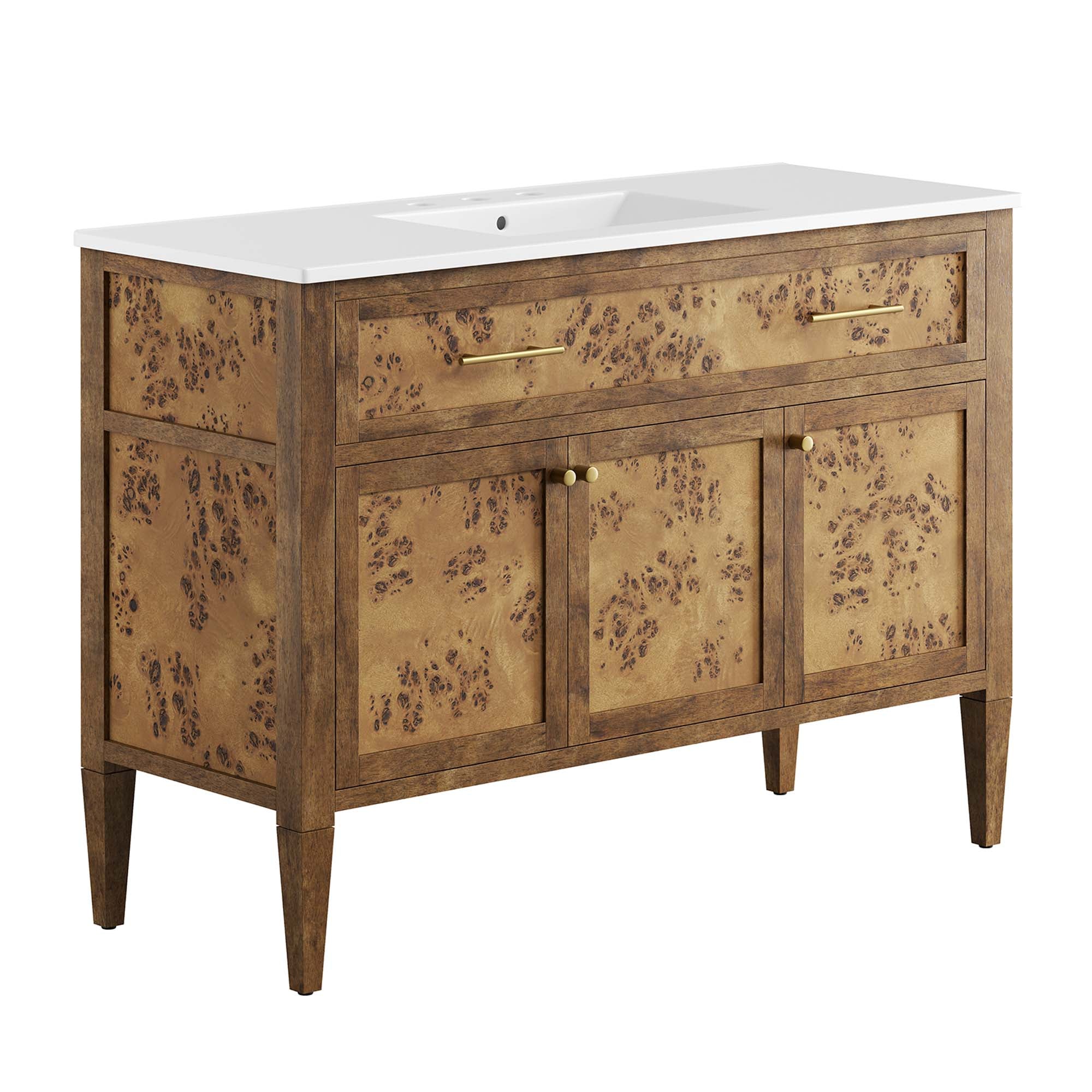 Modway Elysian 48" Wood Single Sink Bathroom Vanity