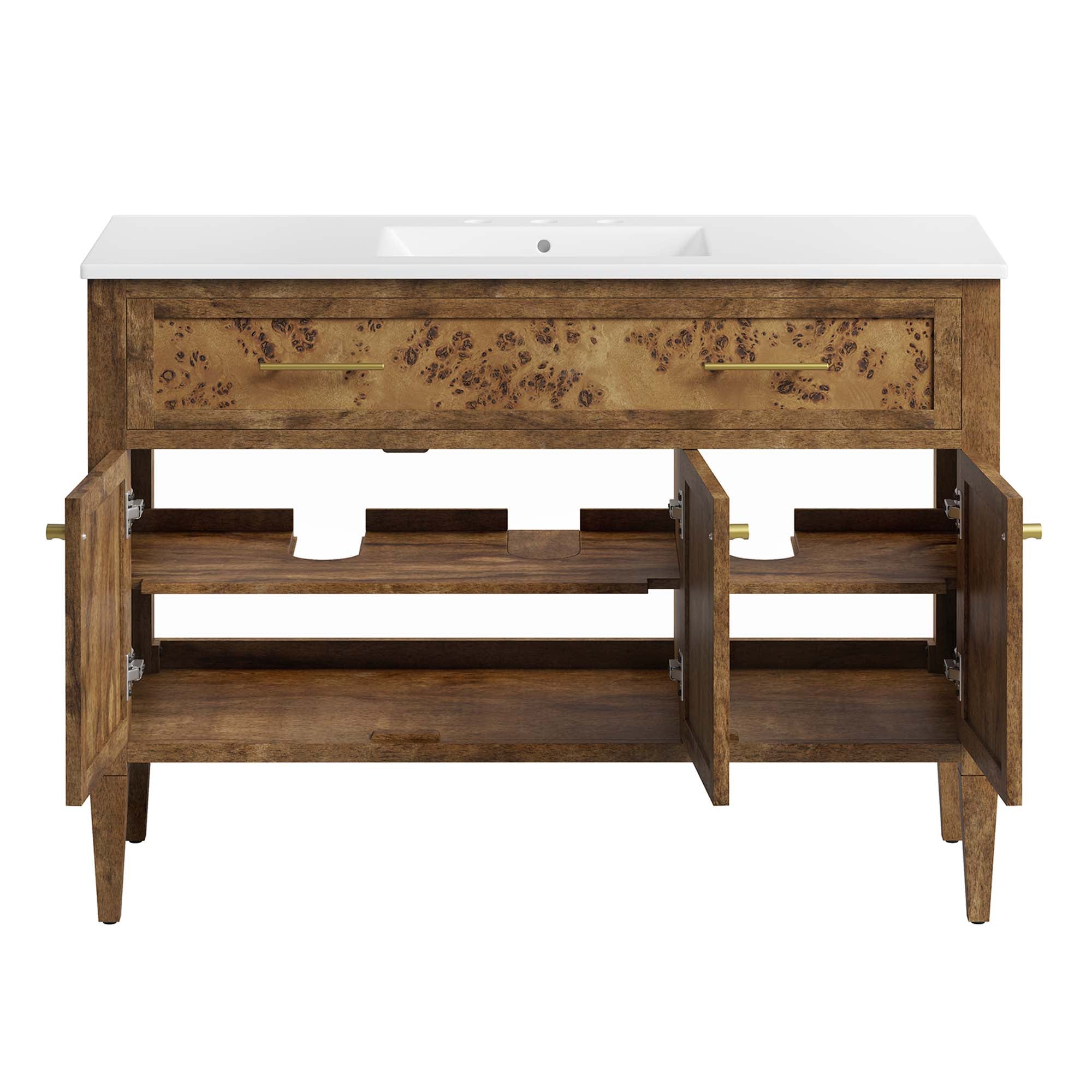 Modway Elysian 48" Wood Single Sink Bathroom Vanity