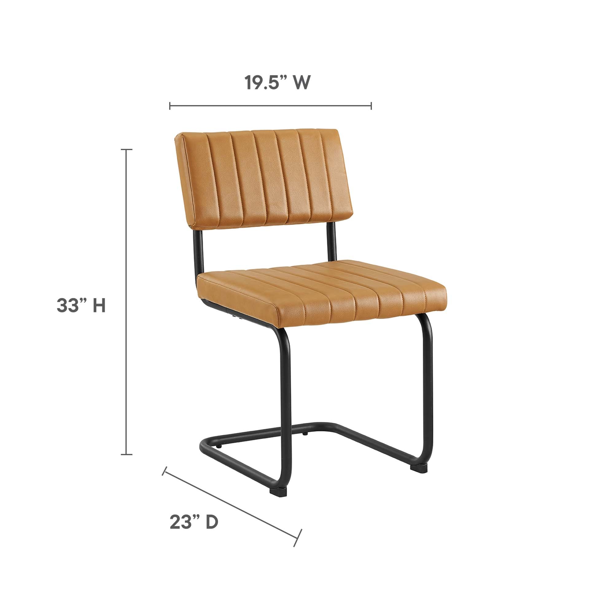 Modway Parity Vegan Leather Dining Side Chairs Set of 2