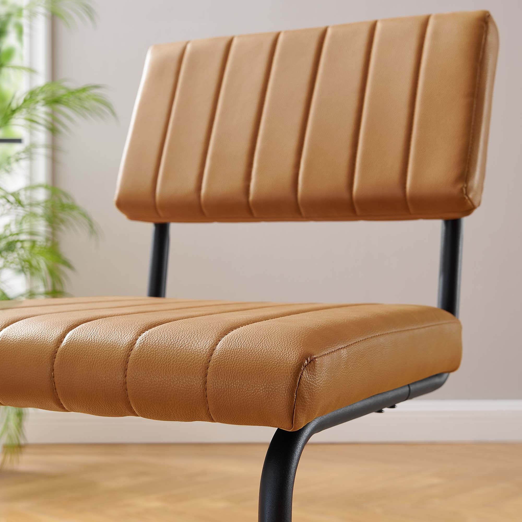 Modway Parity Vegan Leather Dining Side Chairs Set of 2