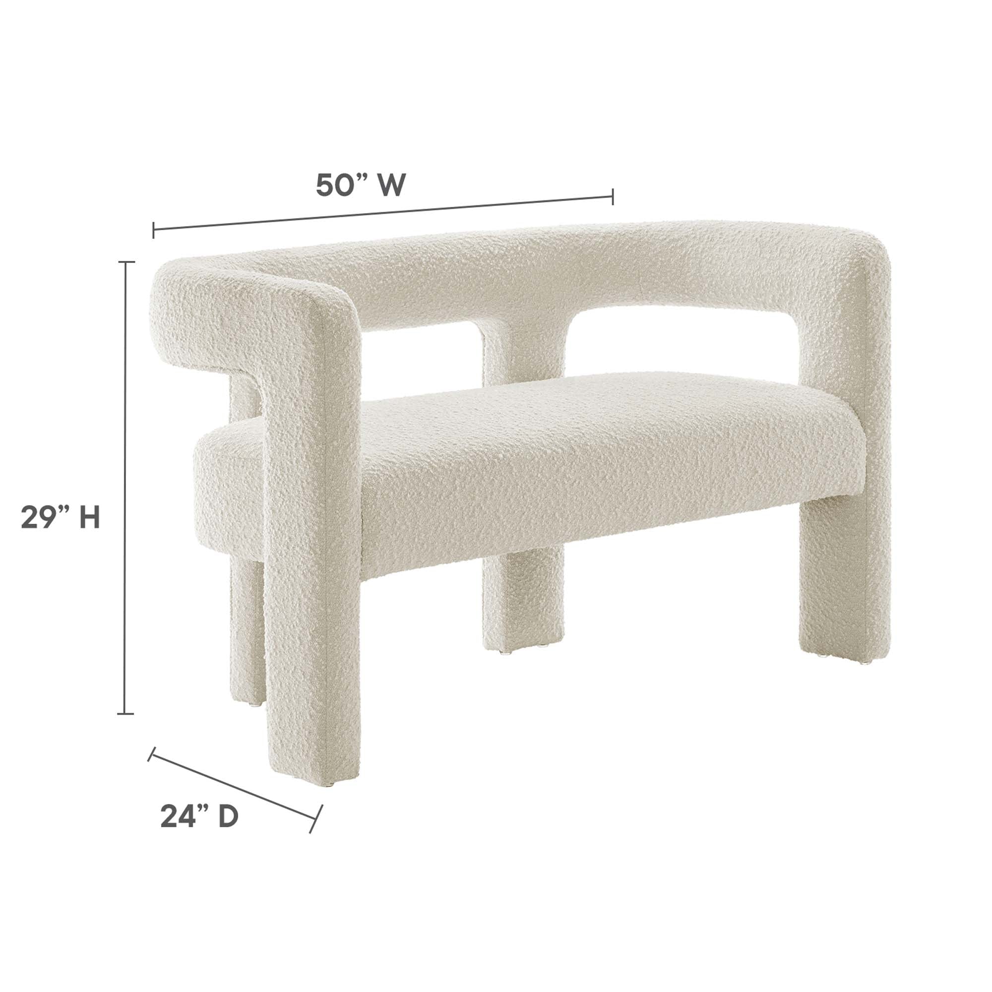 Modway Kayla Boucle Upholstered Loveseat