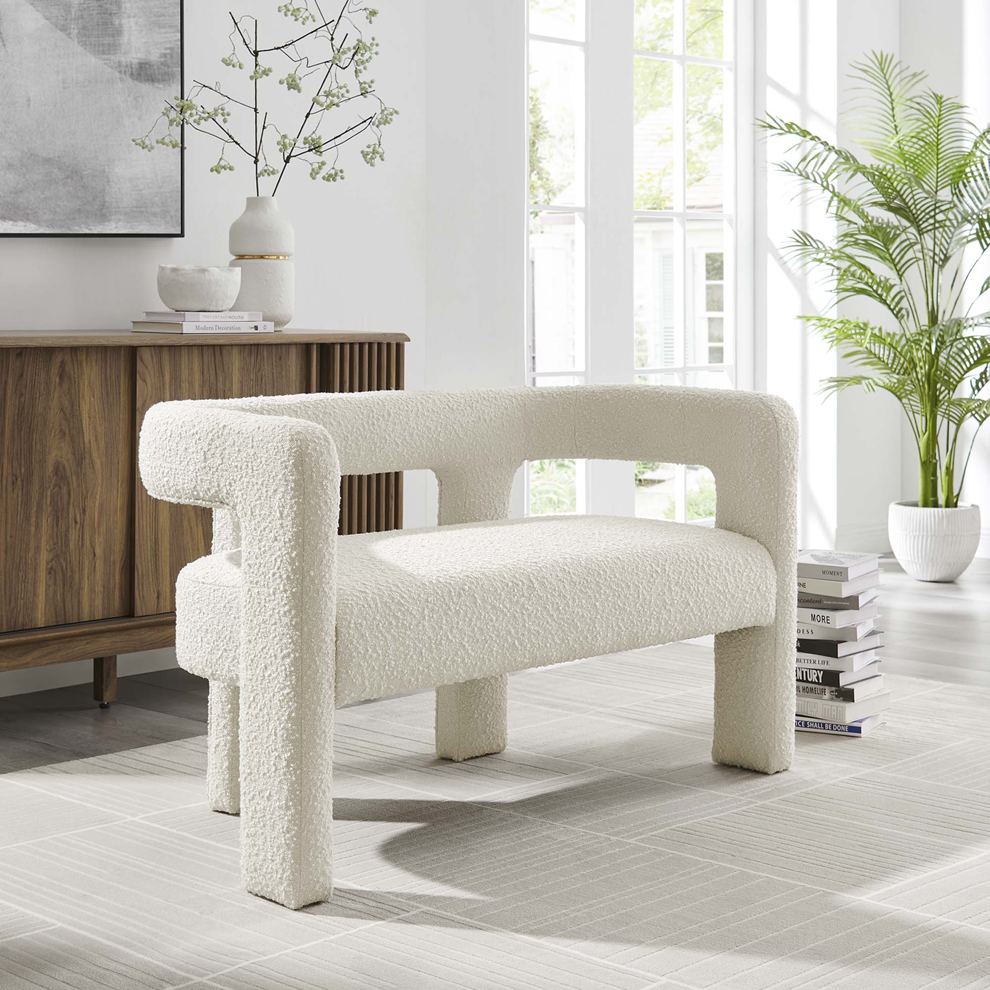 Modway Kayla Boucle Upholstered Loveseat