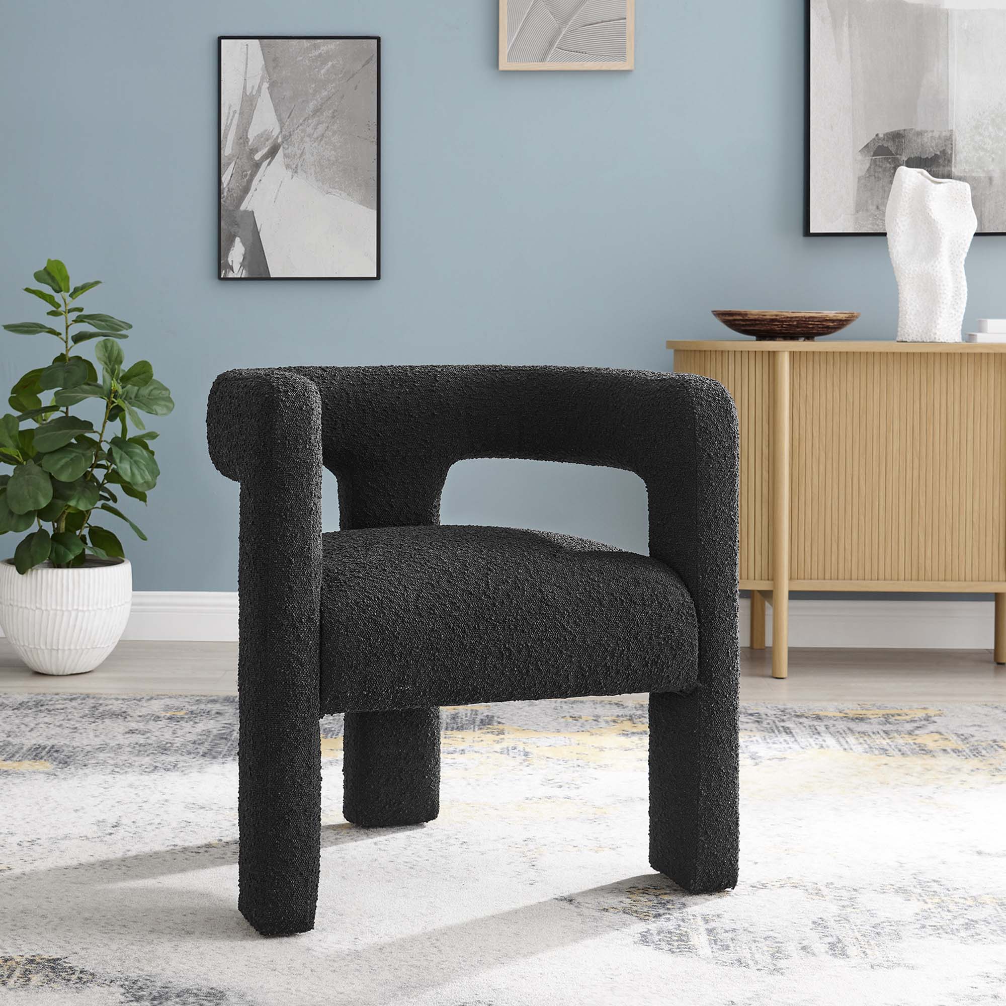Modway Kayla Boucle Upholstered Armchair