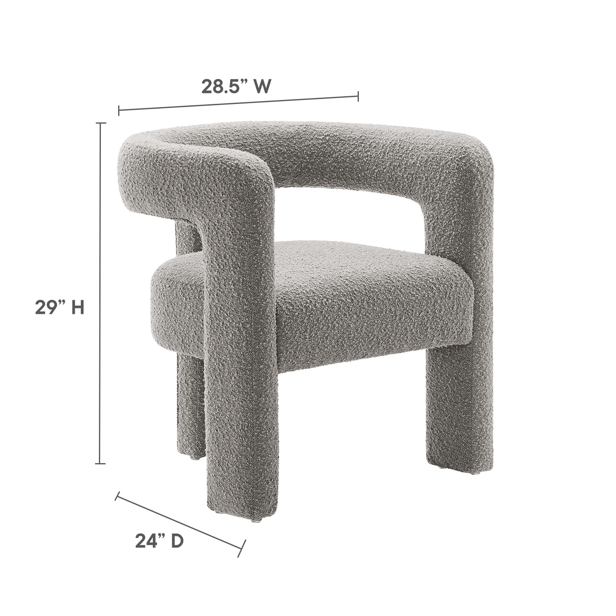 Modway Kayla Boucle Upholstered Armchair