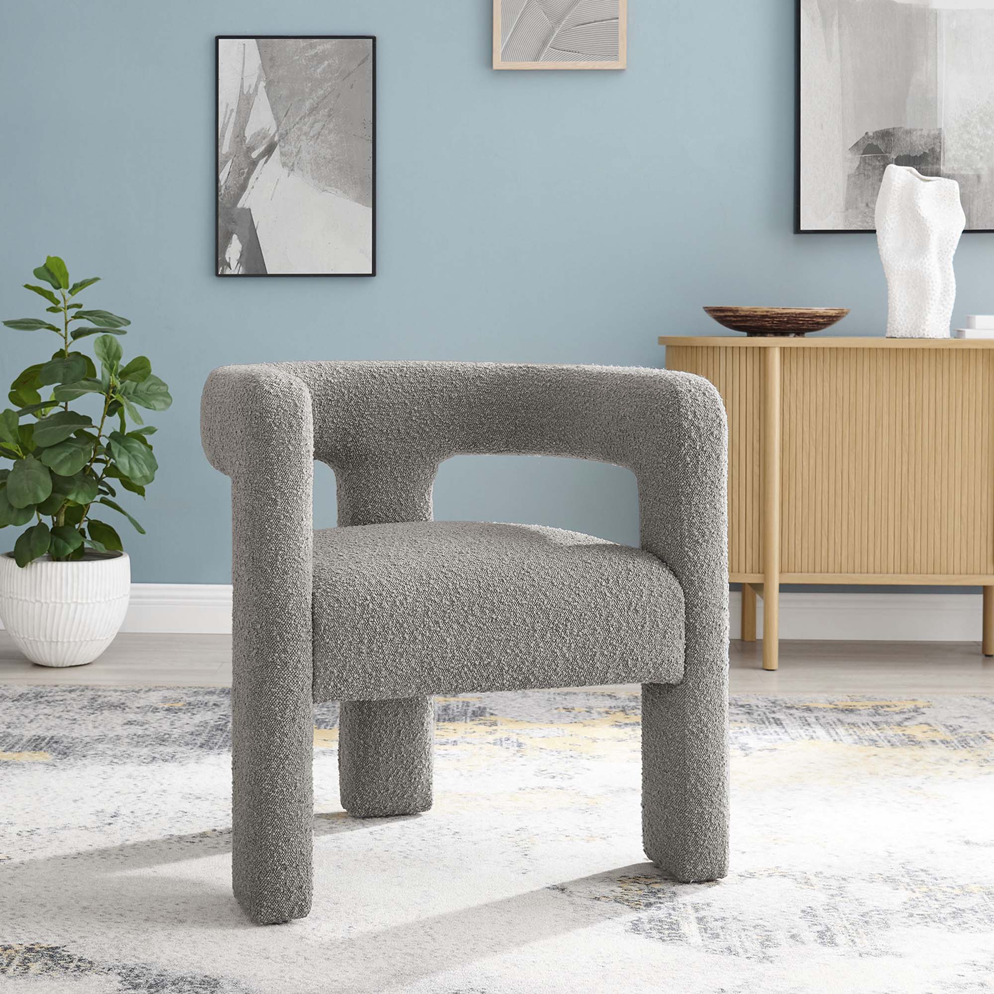 Modway Kayla Boucle Upholstered Armchair