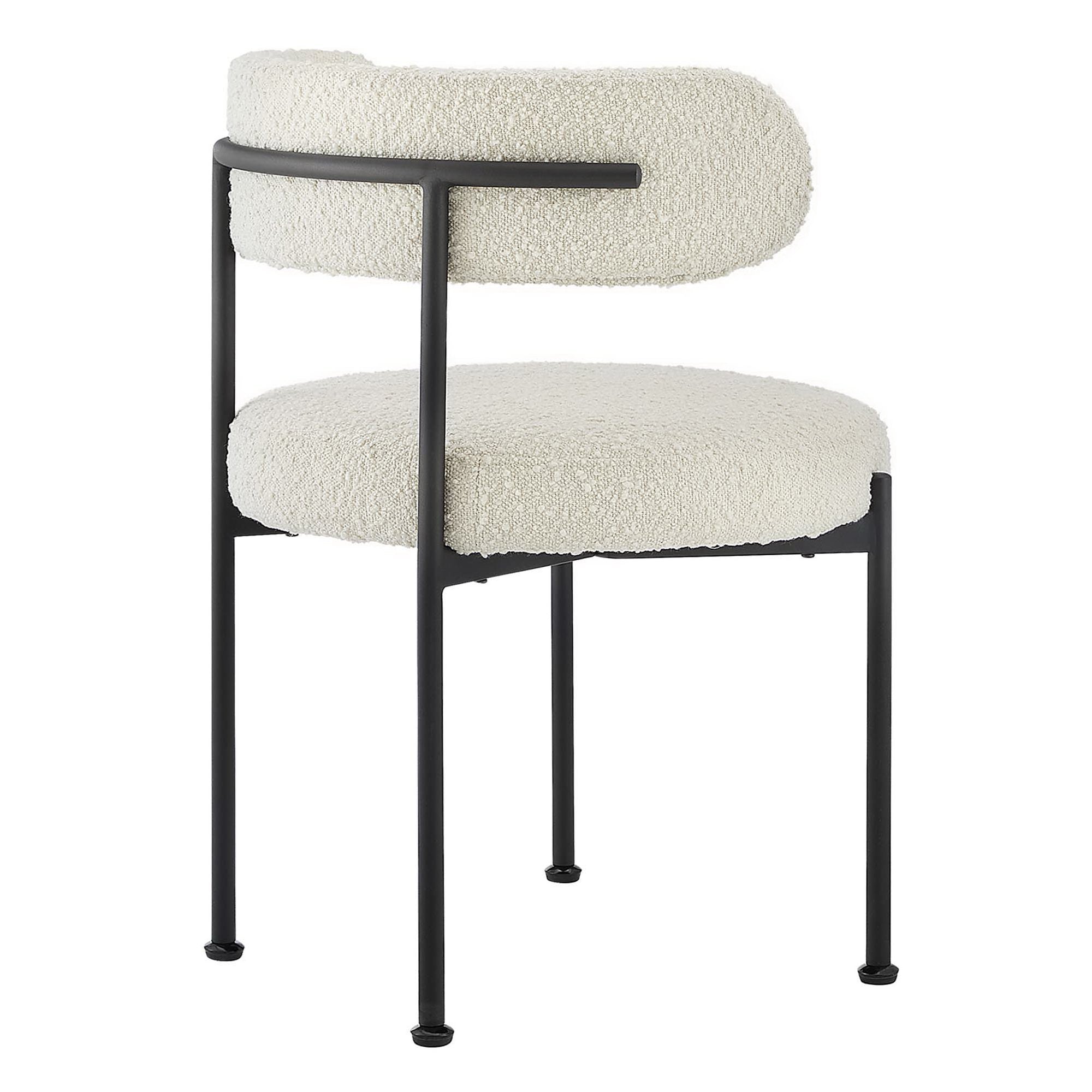 Modway Albie Boucle Fabric Dining Chairs Set of 2