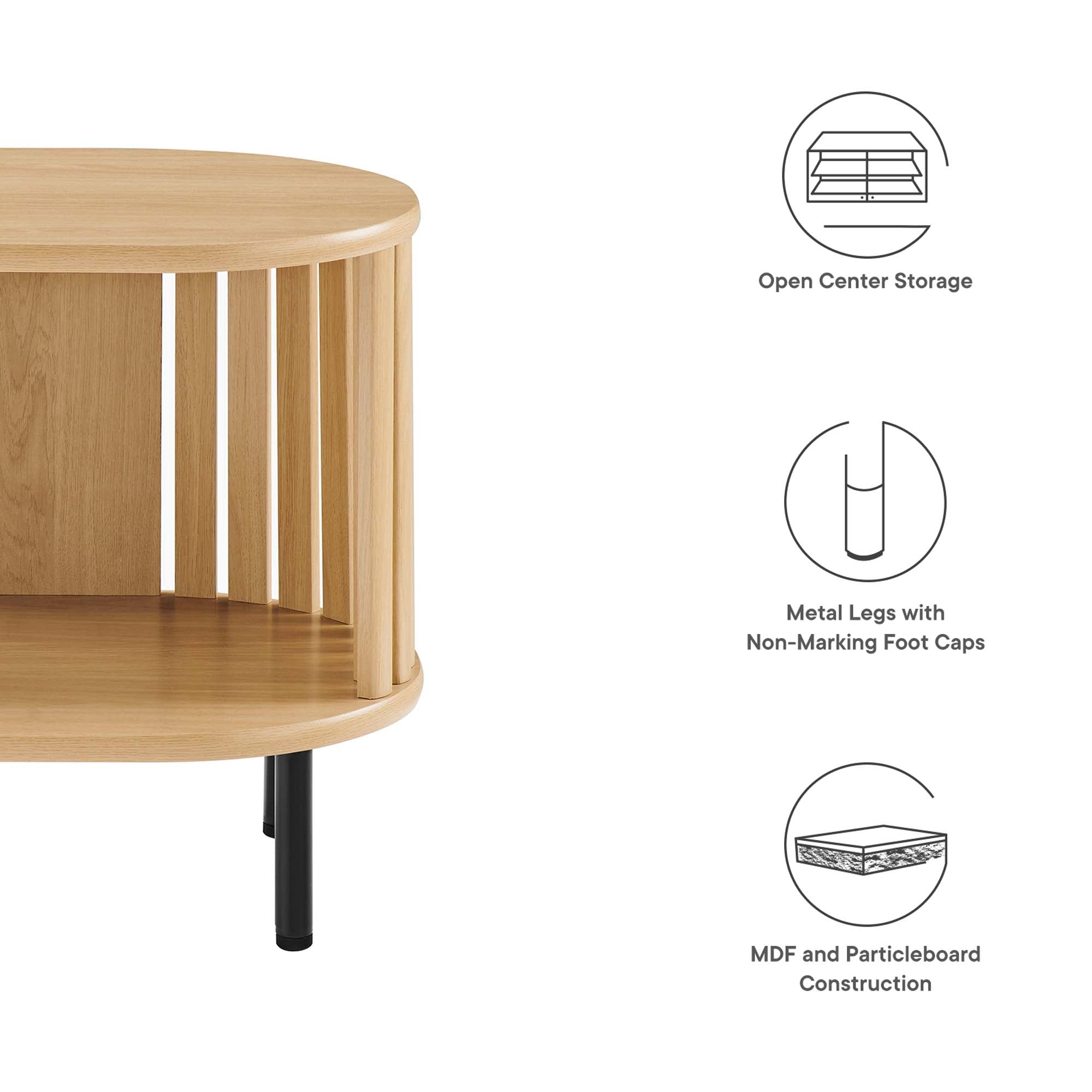 Modway Fortitude Side Table with Open Storage – EEI-6523