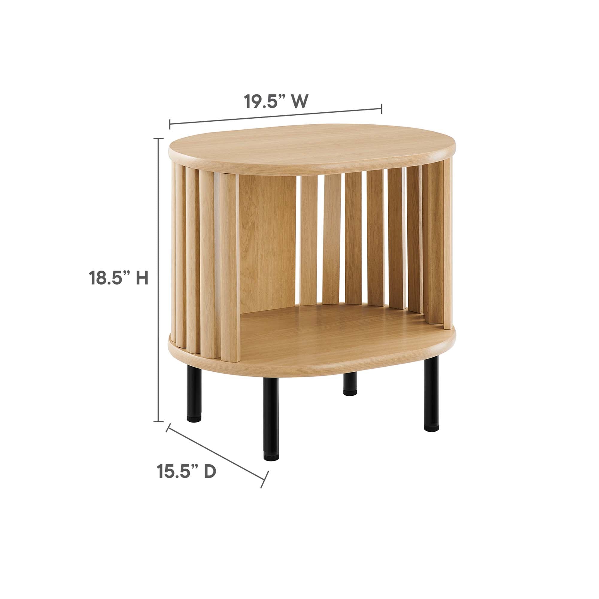 Modway Fortitude Side Table with Open Storage – EEI-6523