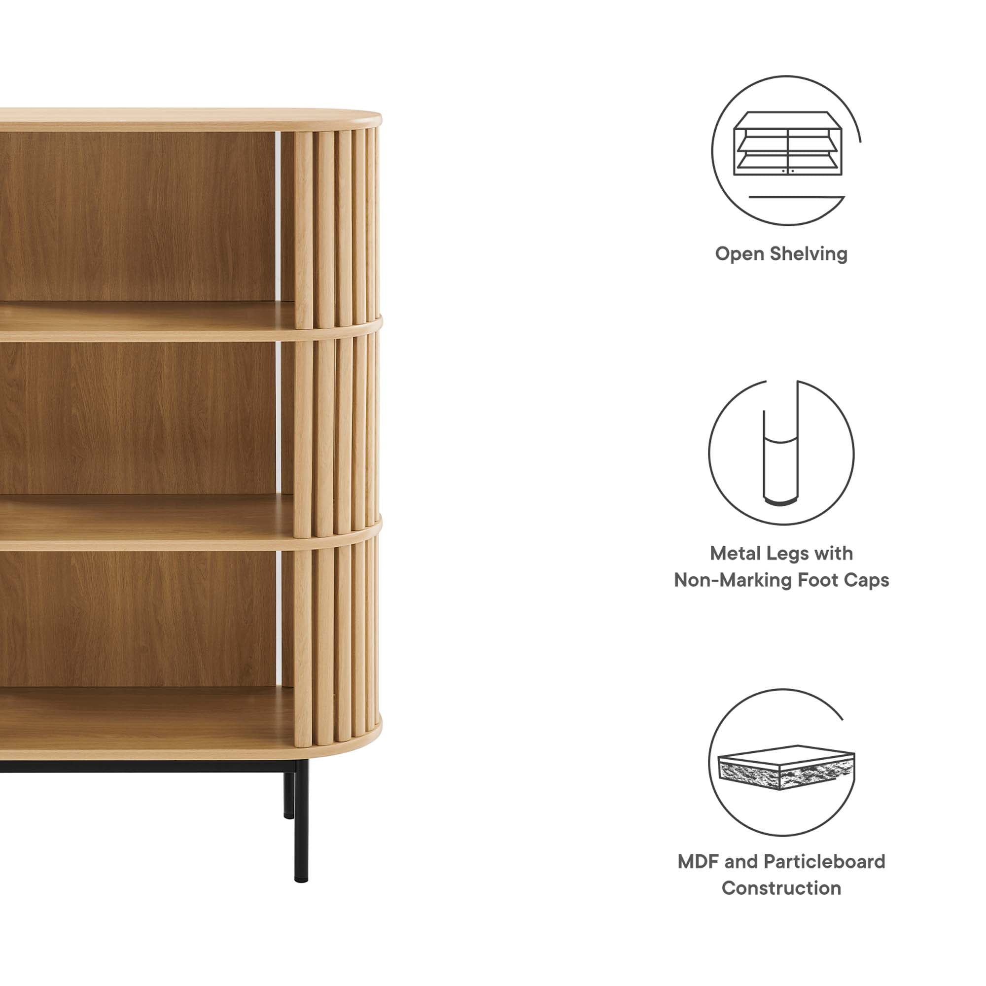Modway Fortitude Three Tier Display Cabinet