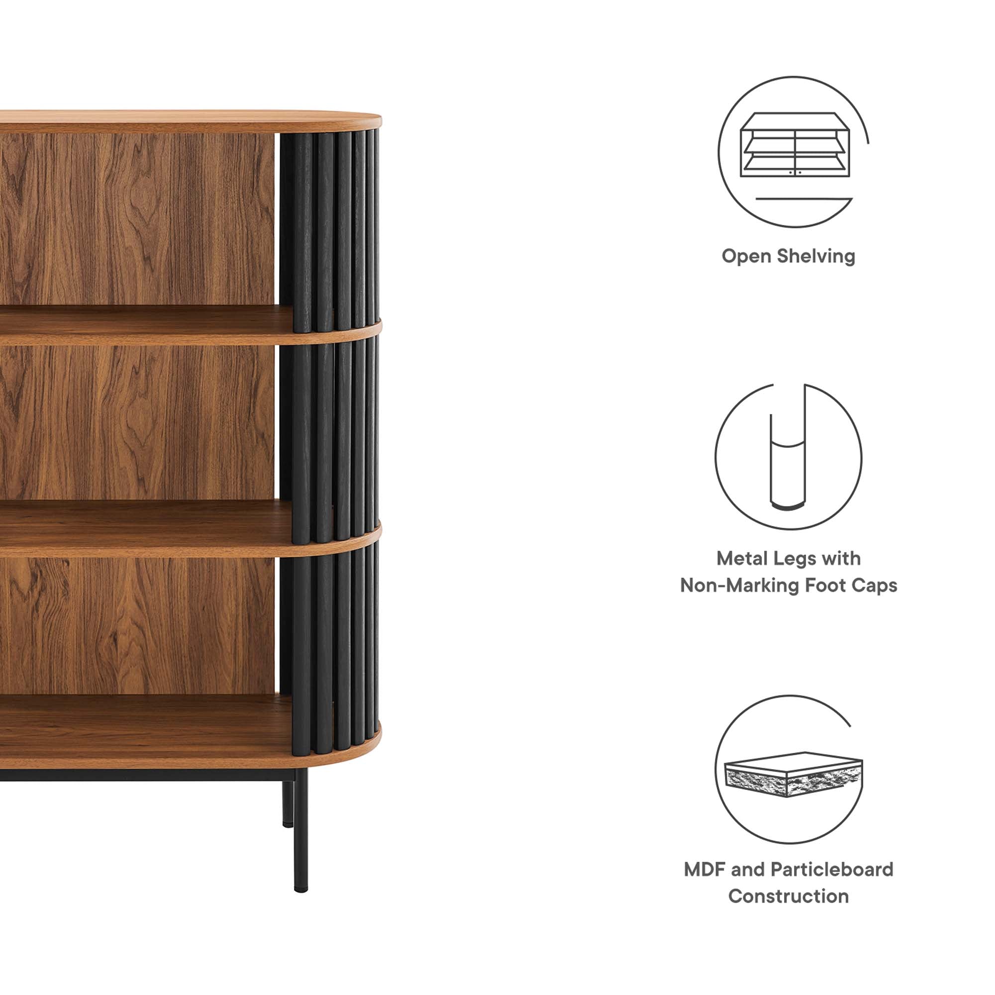 Modway Fortitude Three Tier Display Cabinet