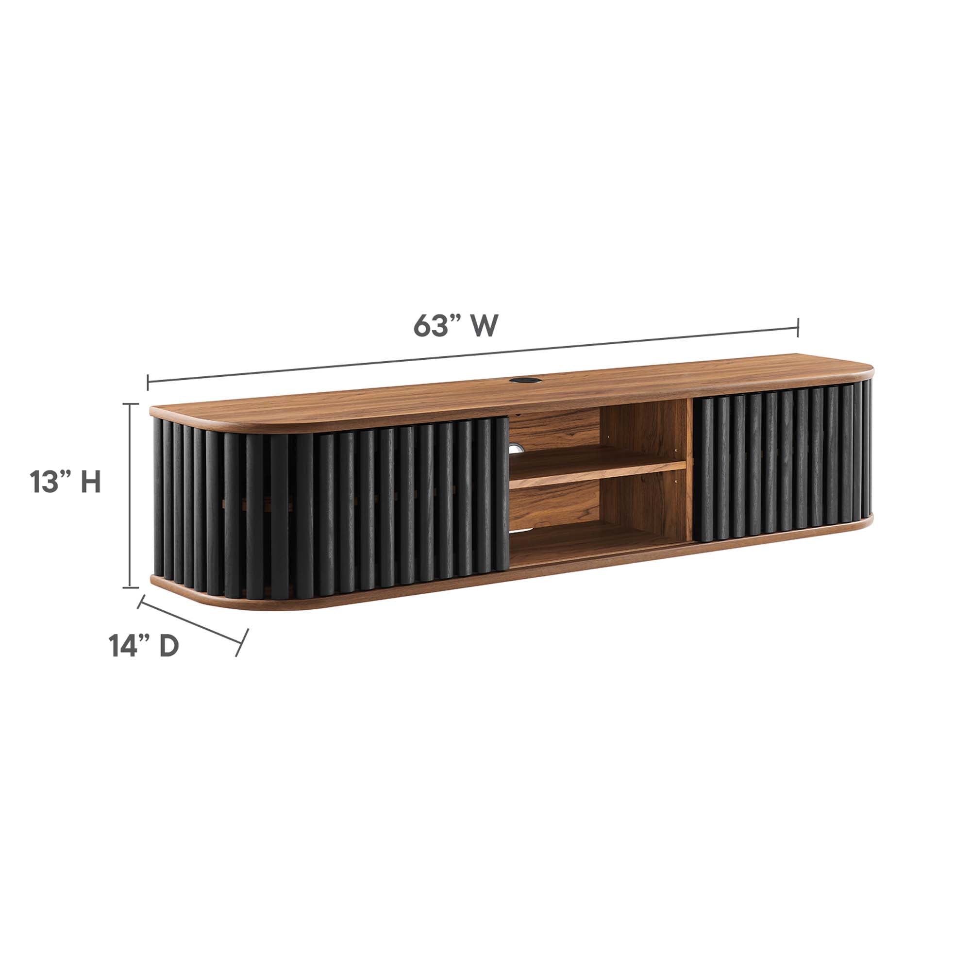 Modway Fortitude 63" Wall-Mounted TV Stand