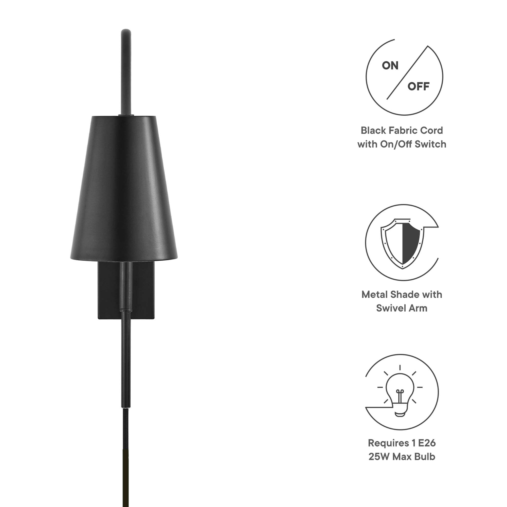 Modway Faye Metal Wall Sconce