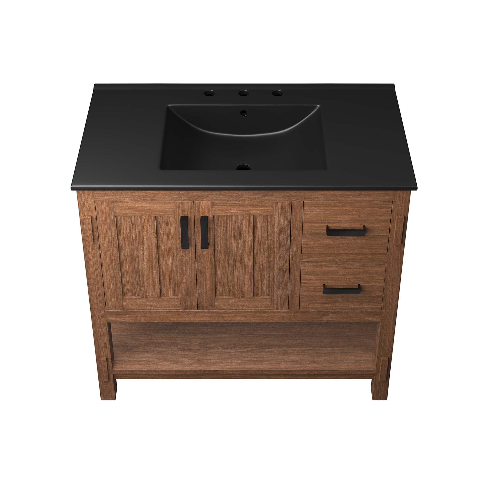 Modway Ashlyn 36” Wood Bathroom Vanity