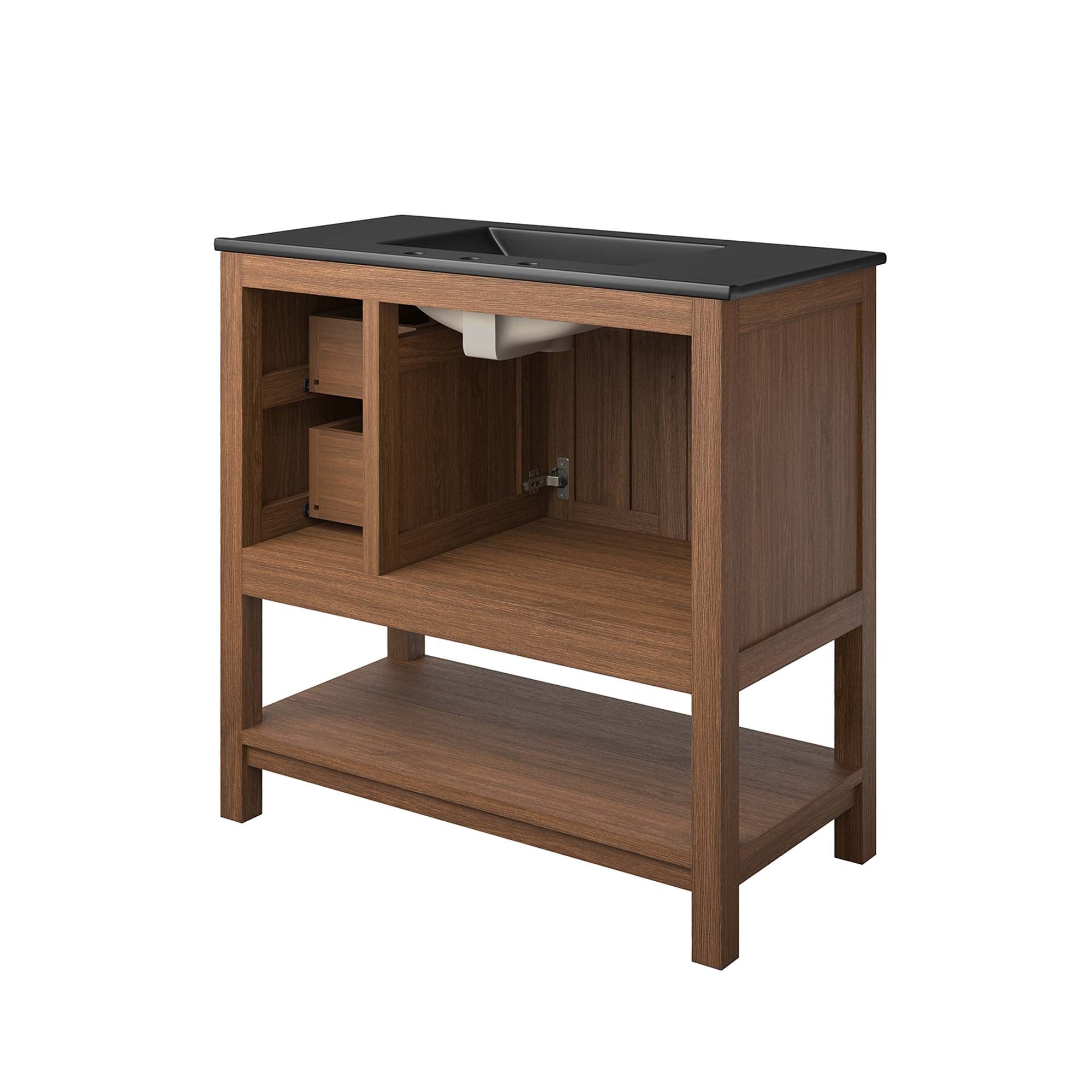 Modway Ashlyn 36” Wood Bathroom Vanity